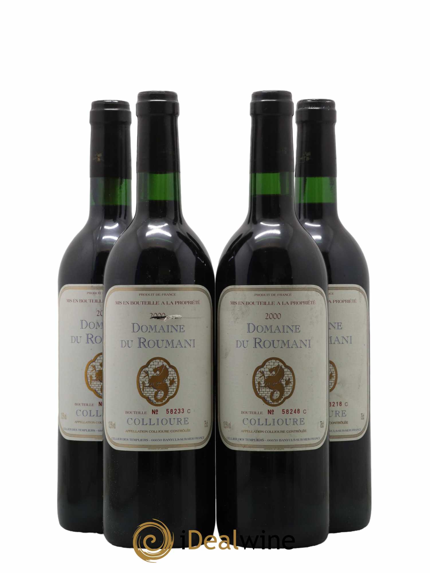 Collioure Domaine Du Roumani 2000 - Lot de 4 bouteilles - 0