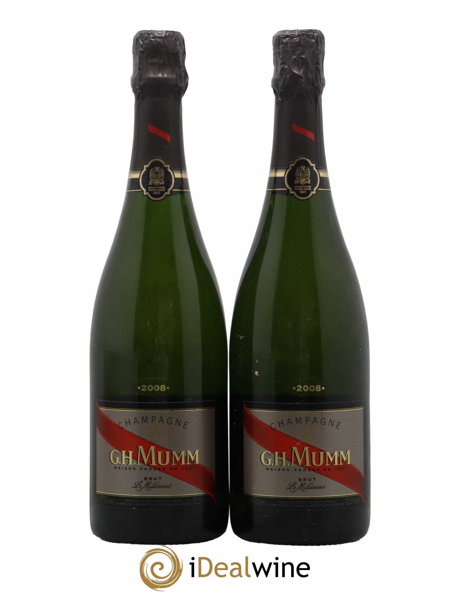 Cordon Rouge Mumm 2008 - Lot of 2 bottles - 0