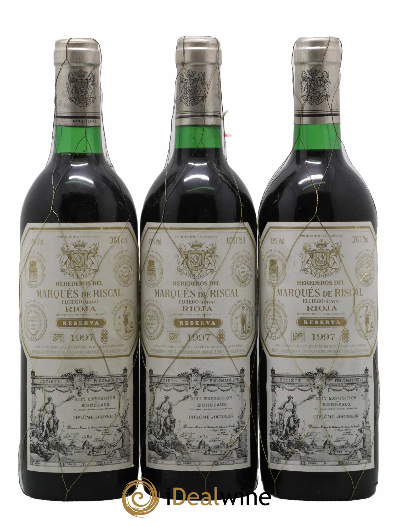 Rioja DOCA Reserva Marqués de Riscal 1997 - Lot of 3 bottles - 0