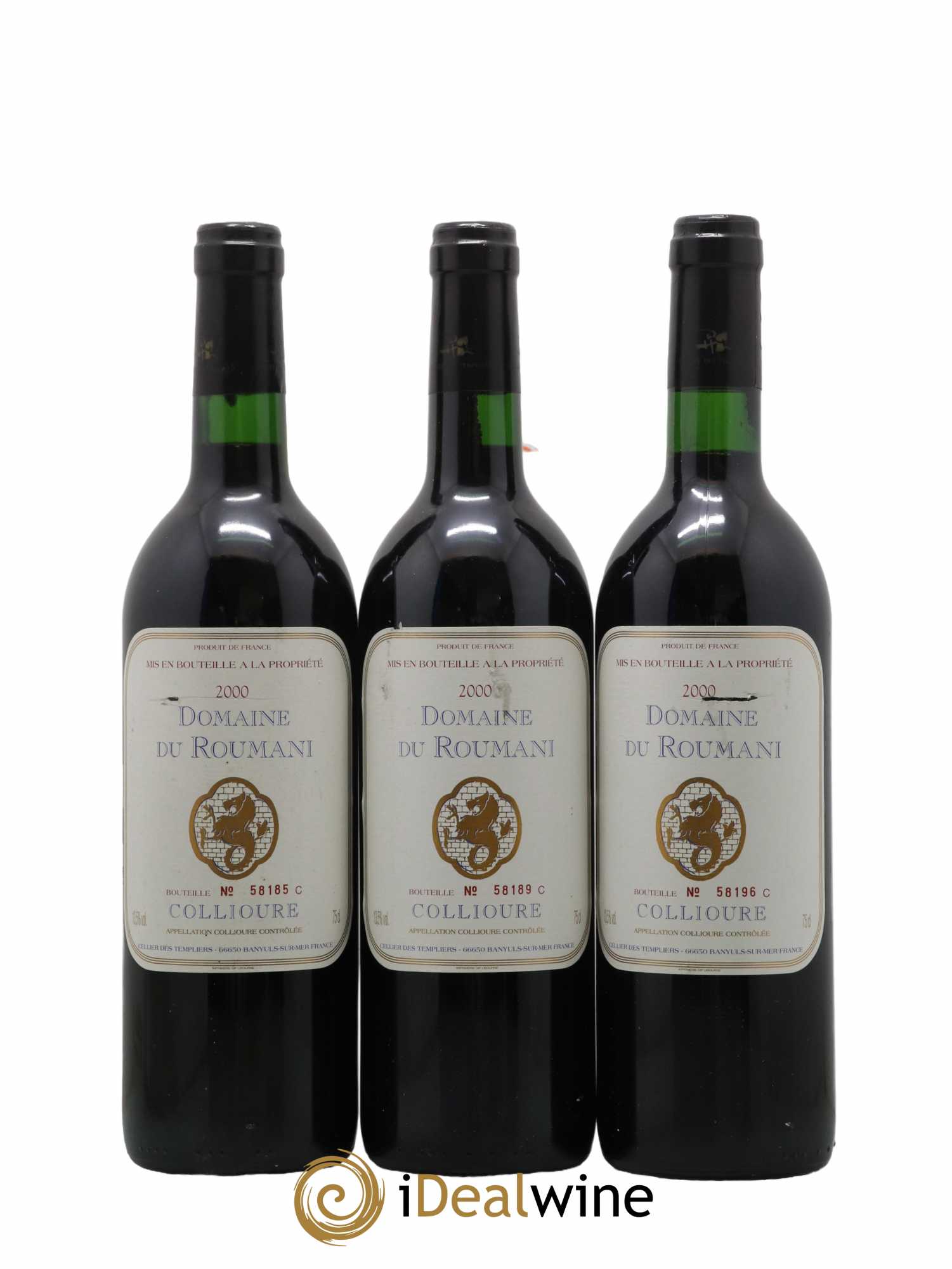 Collioure Domaine Du Roumani 2000 - Lot de 3 bouteilles - 0