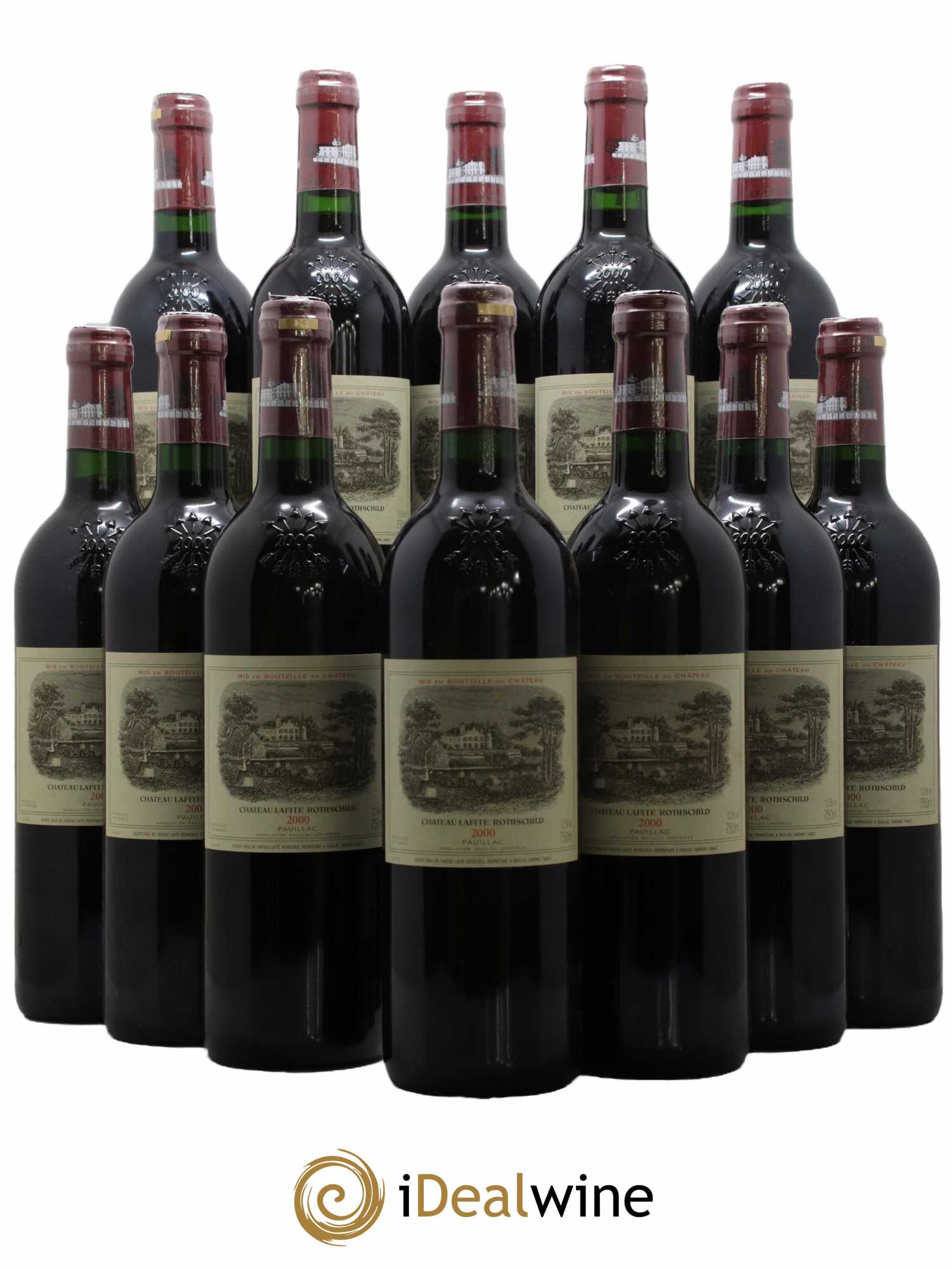 Château Lafite Rothschild 1er Grand Cru Classé 2000 - Lot de 12 bouteilles - 0