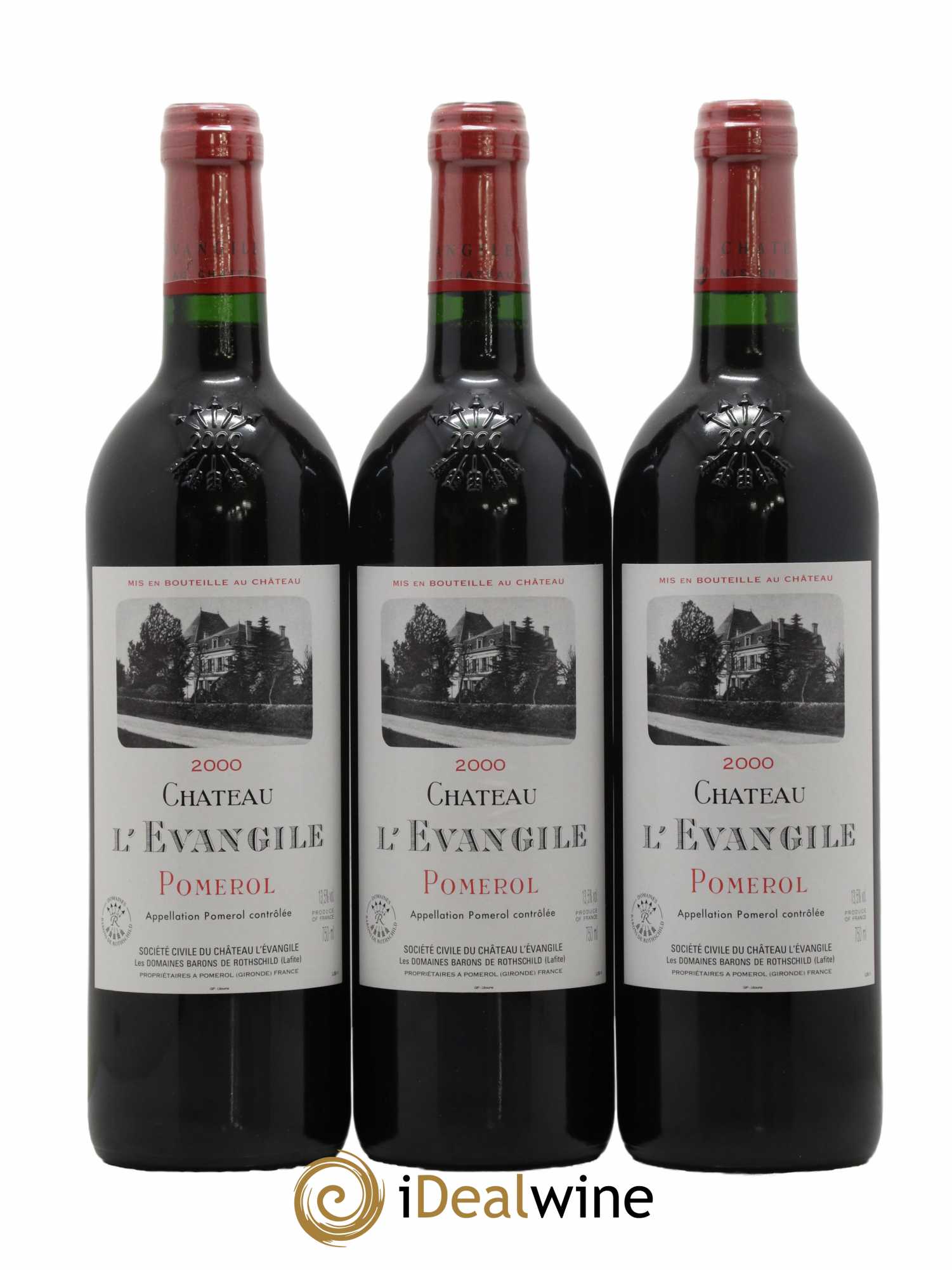 Château l' Évangile 2000 - Lot de 6 bouteilles - 1