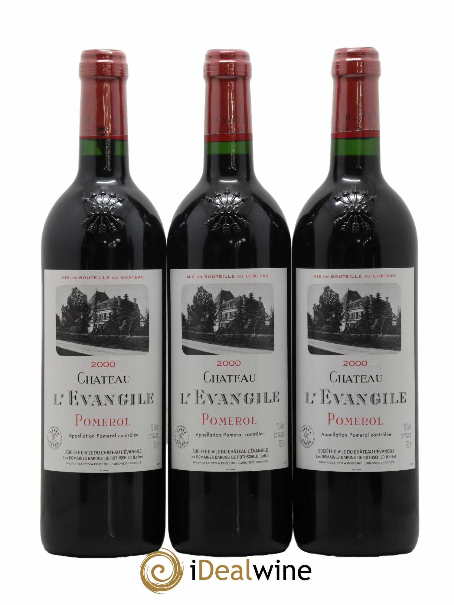 Château l' Évangile 2000 - Lot de 6 bouteilles - 2