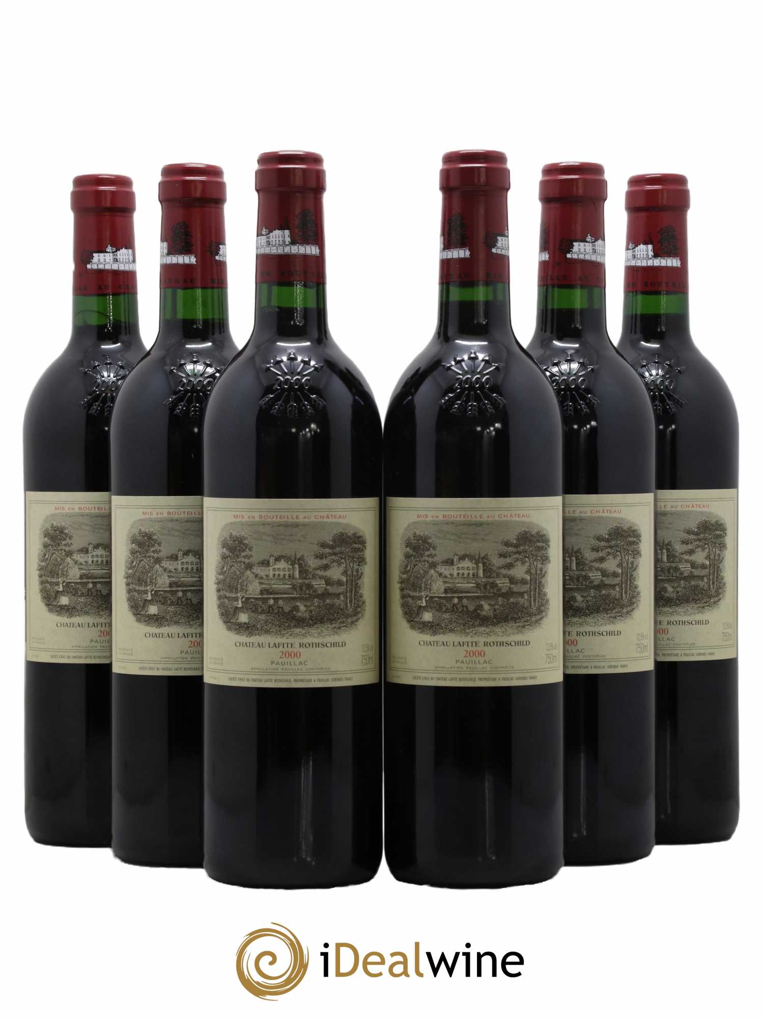 Château Lafite Rothschild 1er Grand Cru Classé 2000 - Lot de 6 bouteilles - 0