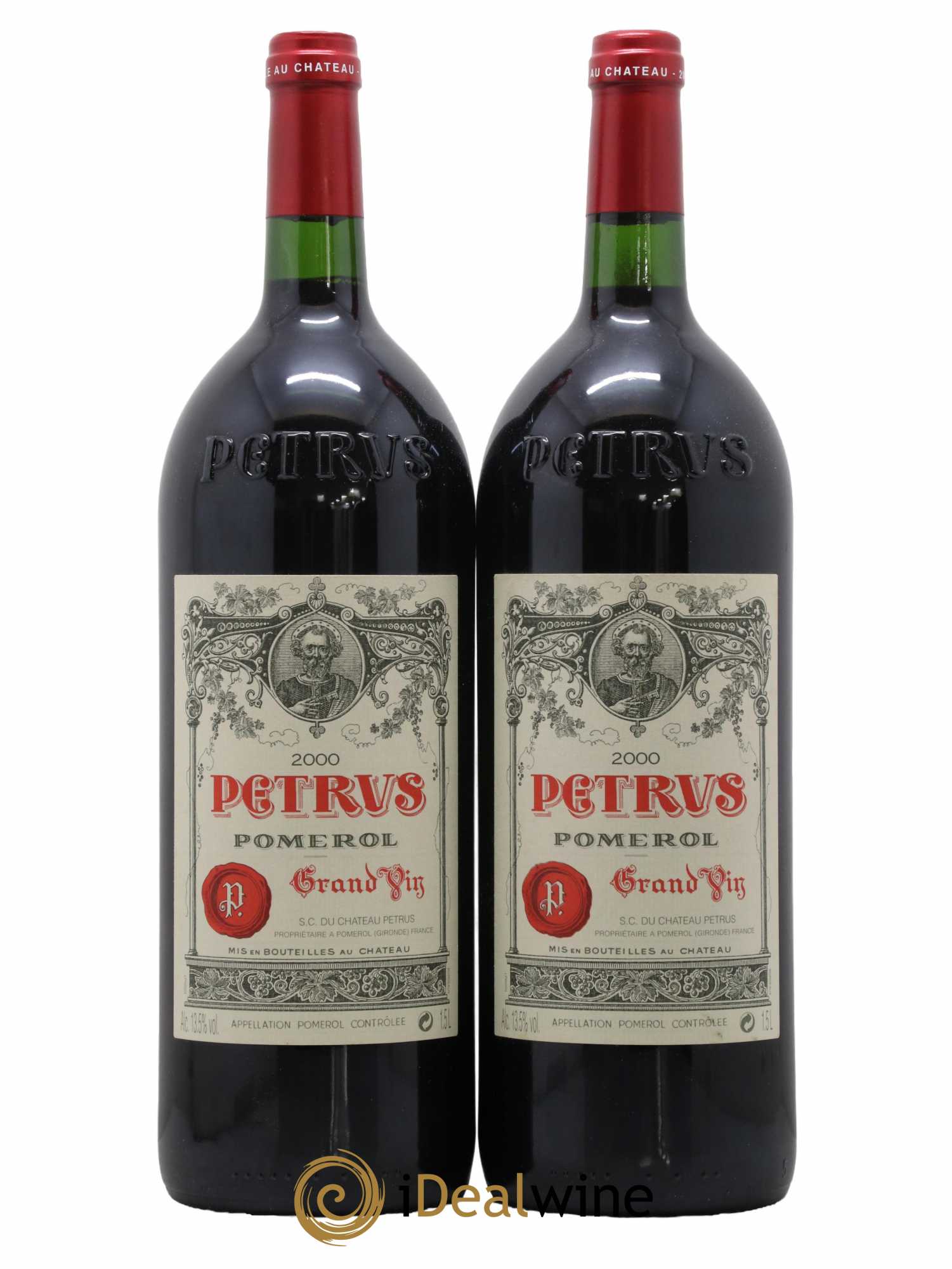 Caisse Carré d'As Petrus, Latour, Haut Brion, Margaux 2000 - Lot de 8 magnums - 1
