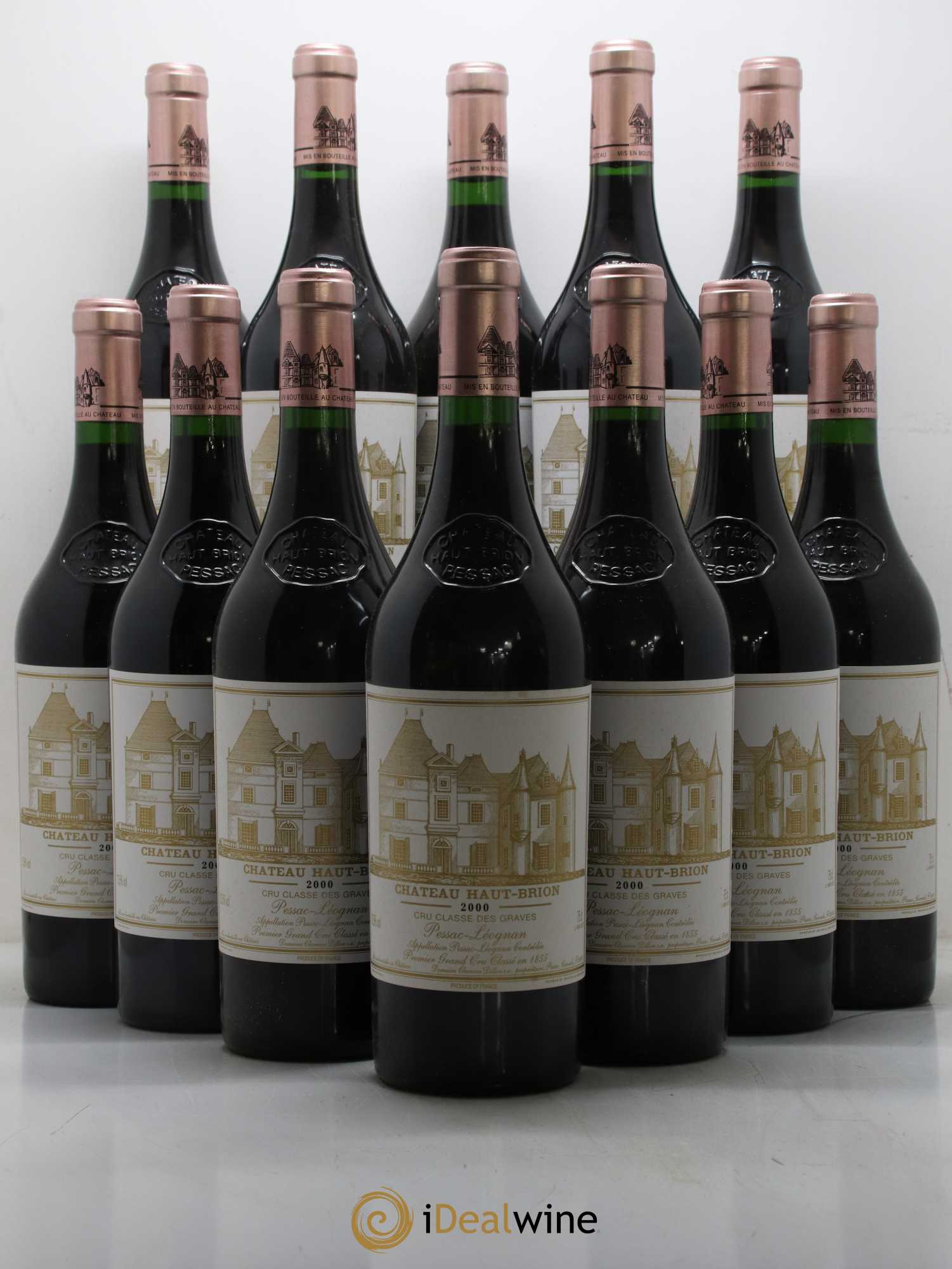 Château Haut Brion 1er Grand Cru Classé 2000 - Lot de 12 bouteilles - 0