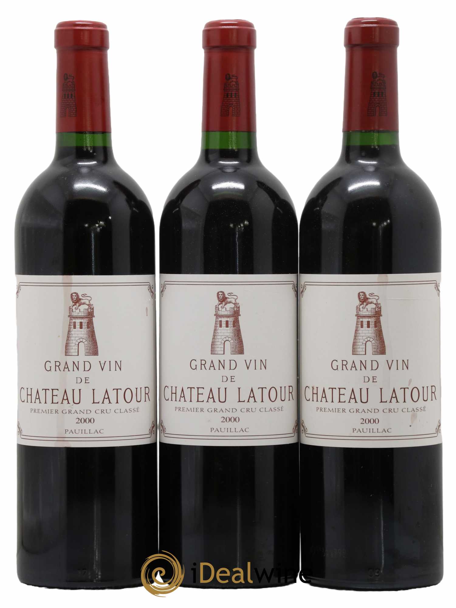 Château Latour 1er Grand Cru Classé 2000 - Lot de 3 bouteilles - 0