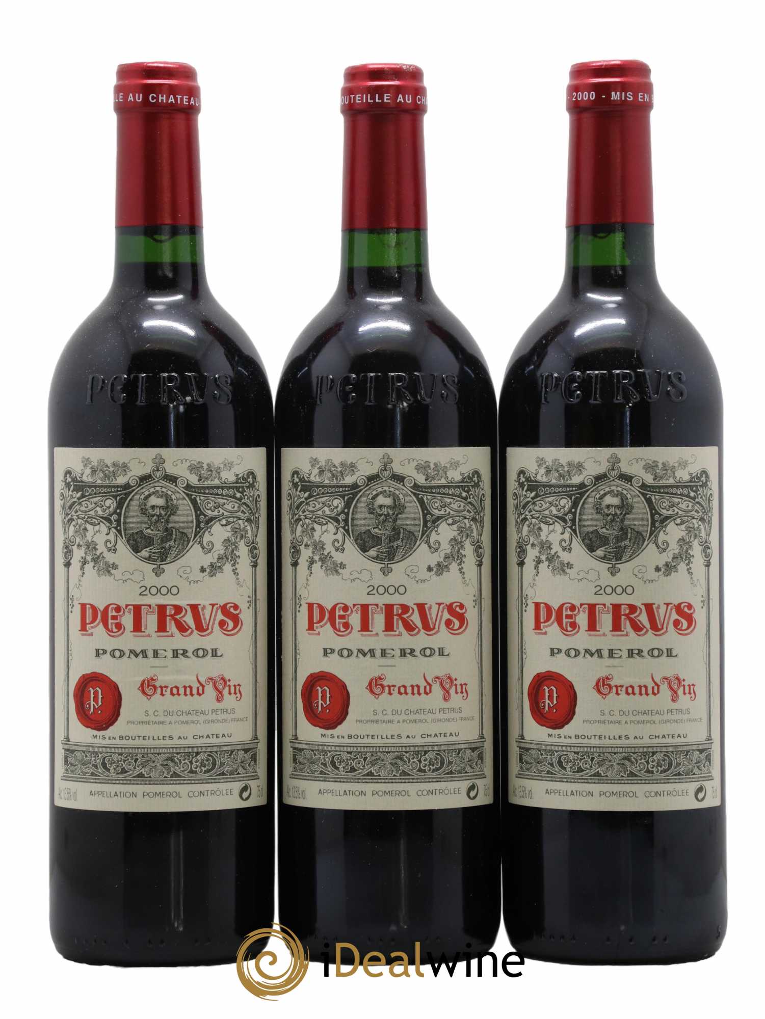 Caisse Primeurs Haut Brion, Latour, Petrus, Margaux 2000 - Lot de 12 bouteilles - 1