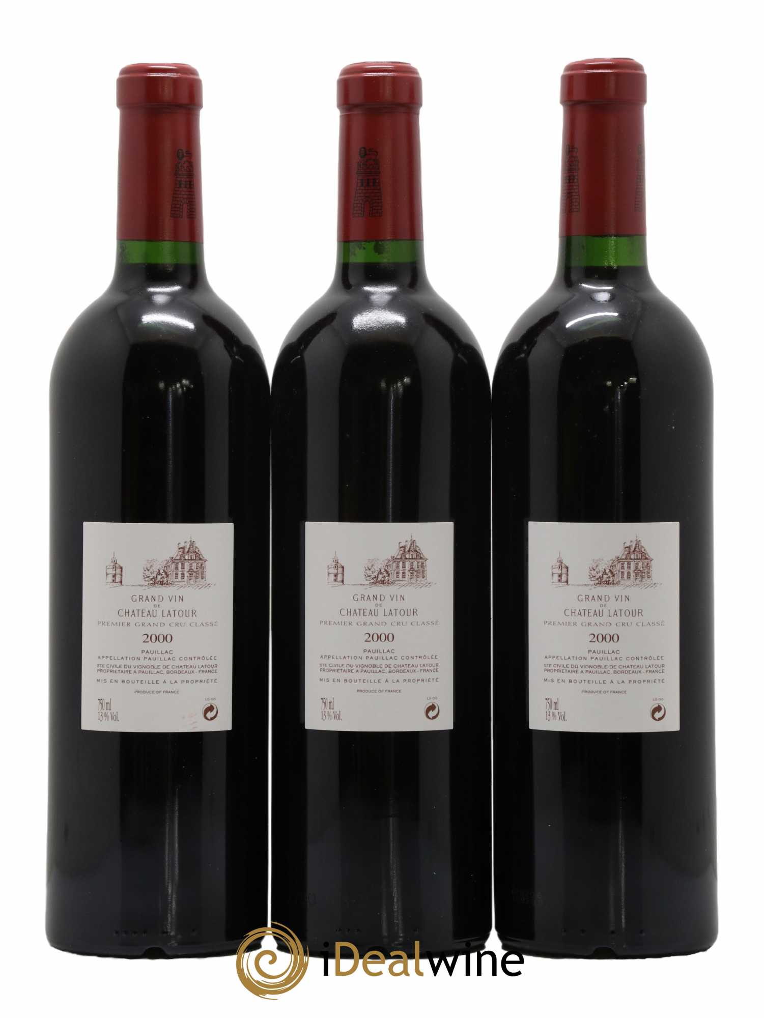 Caisse Primeurs Haut Brion, Latour, Petrus, Margaux 2000 - Lot de 12 bouteilles - 8