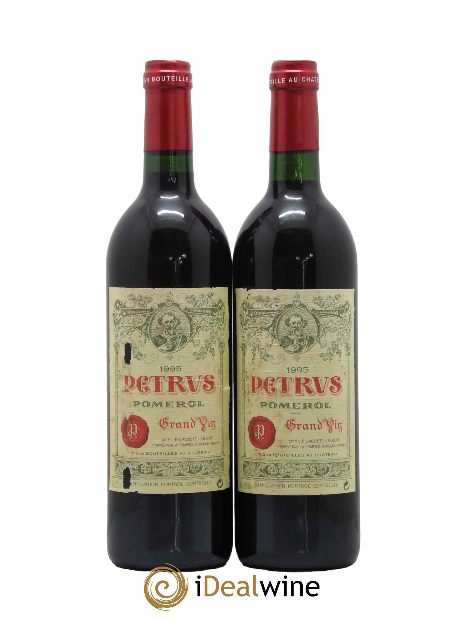 Caisse Primeurs Lafite, Latour, Mouton, Petrus, Cheval Blanc, Margaux 1995 - Lot de 12 bouteilles - 1