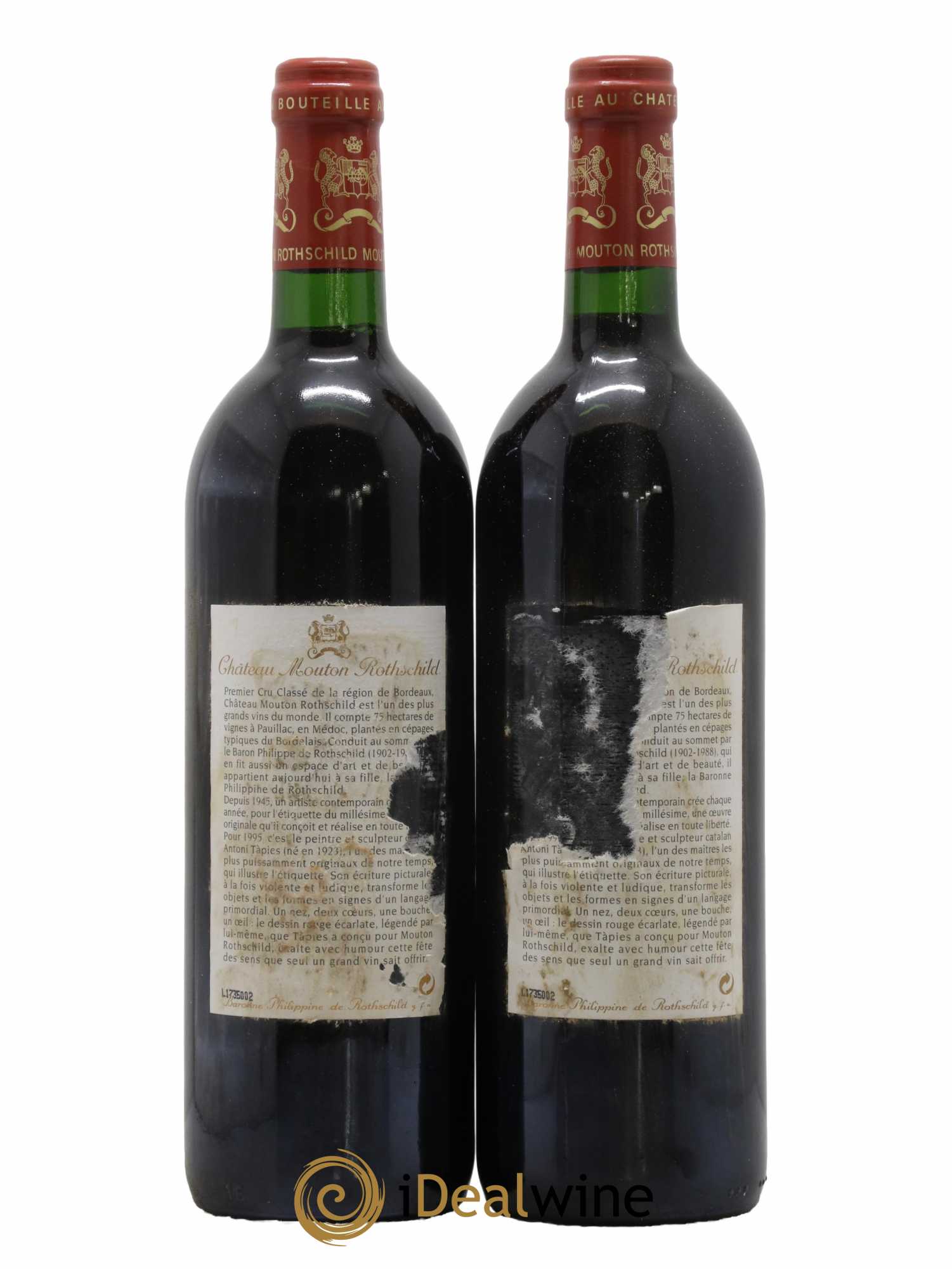 Caisse Primeurs Lafite, Latour, Mouton, Petrus, Cheval Blanc, Margaux 1995 - Lot de 12 bouteilles - 9