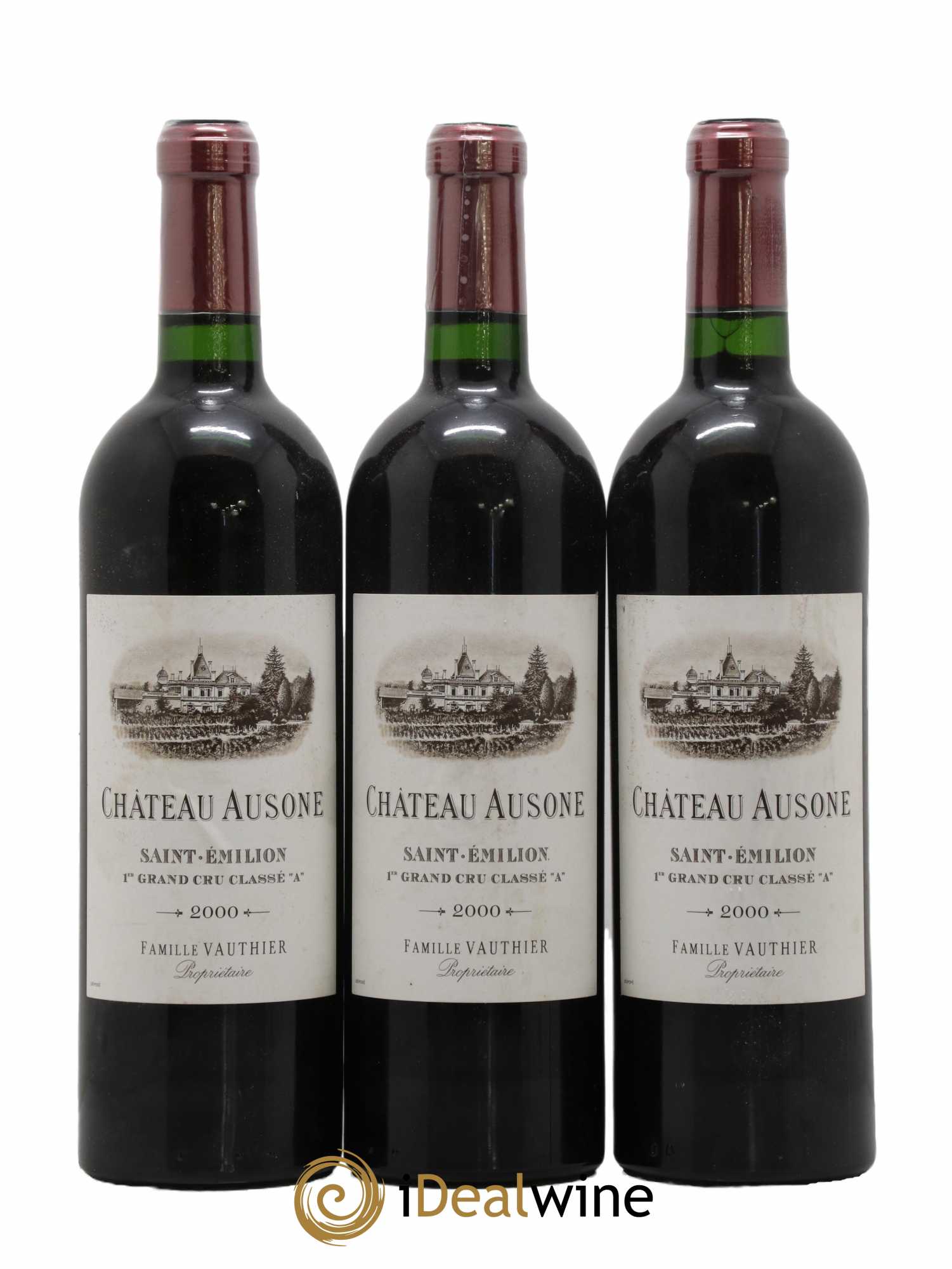 Château Ausone 1er Grand Cru Classé A 2000 - Lot de 3 bouteilles - 0