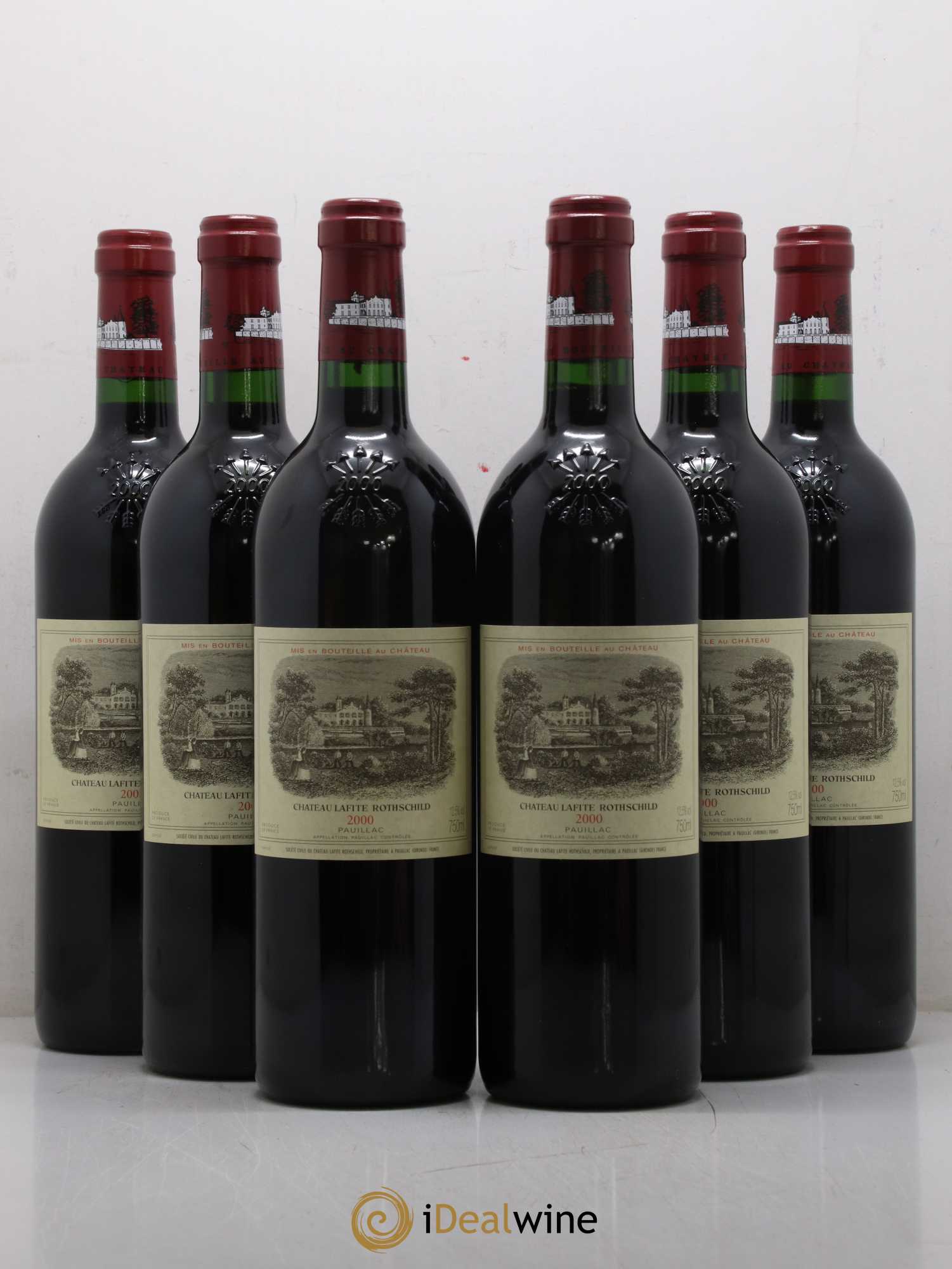 Château Lafite Rothschild 1er Grand Cru Classé 2000 - Lot de 6 bouteilles - 0