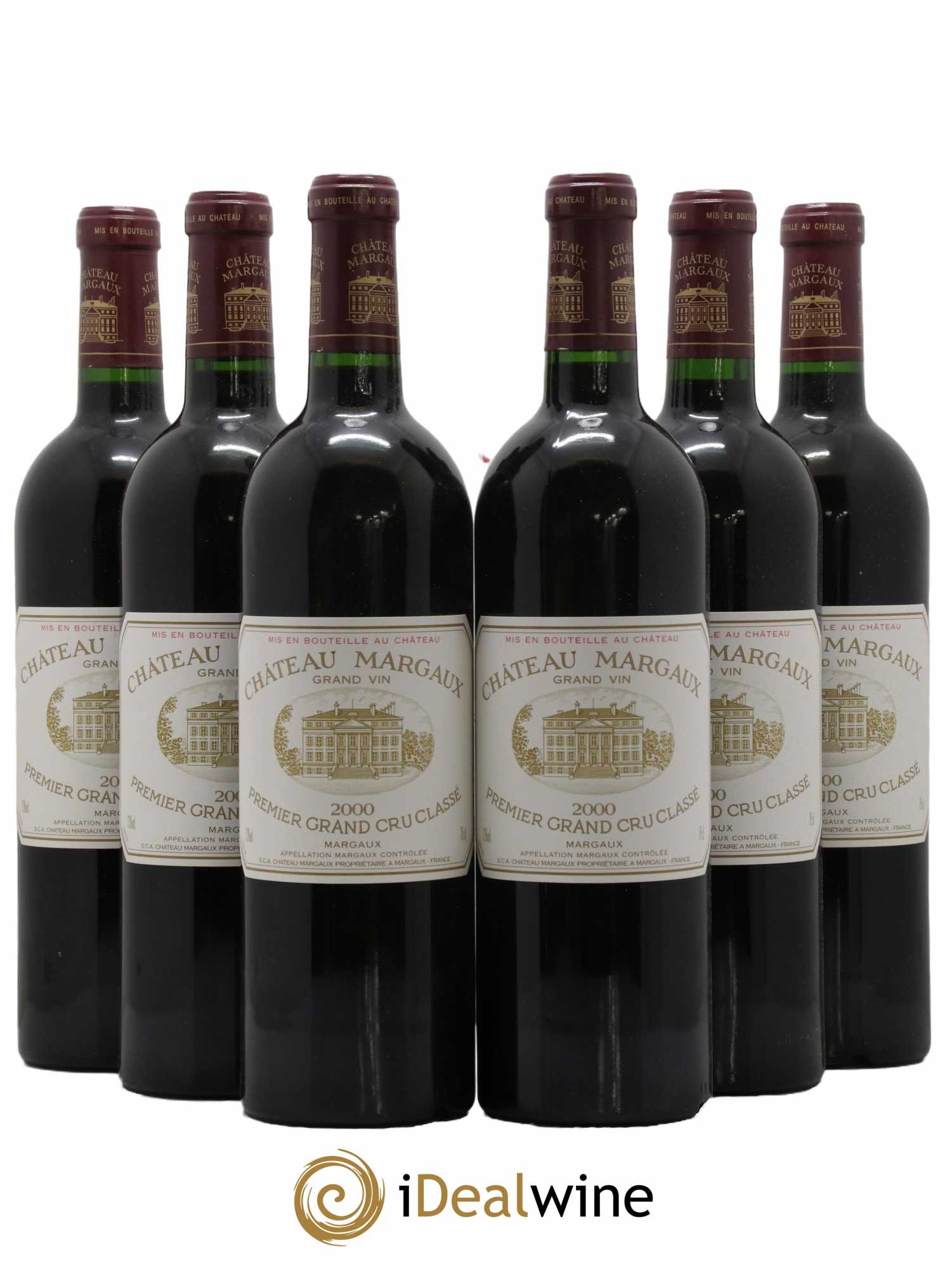 Château Margaux 1er Grand Cru Classé 2000 - Lot de 6 bouteilles - 0