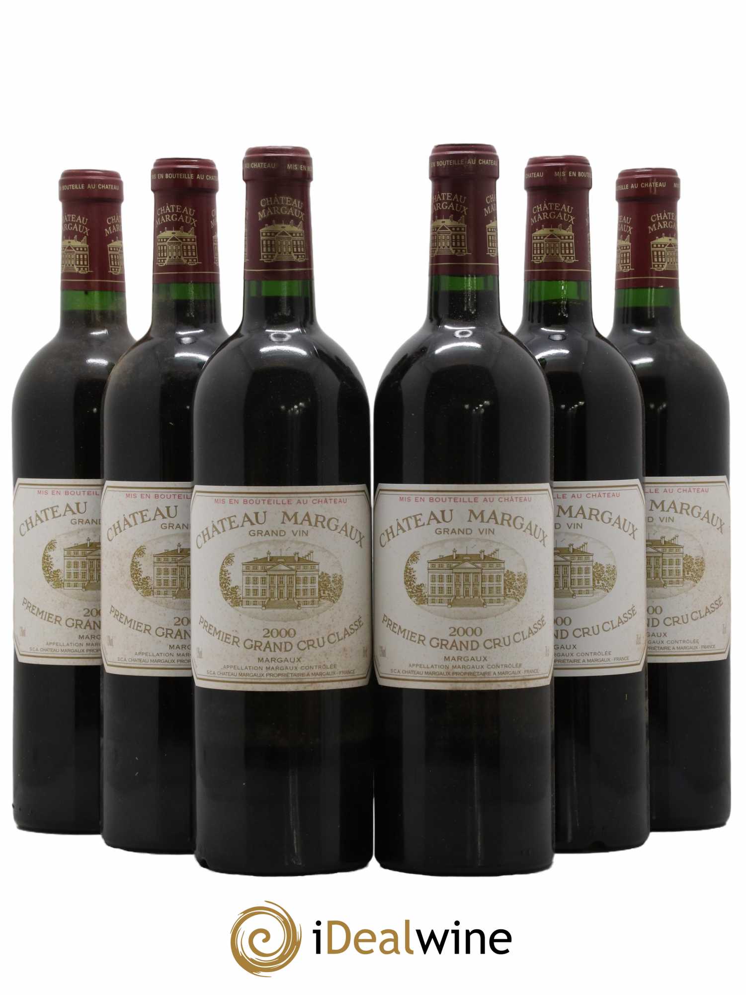 Château Margaux 1er Grand Cru Classé 2000 - Lot de 6 bouteilles - 0