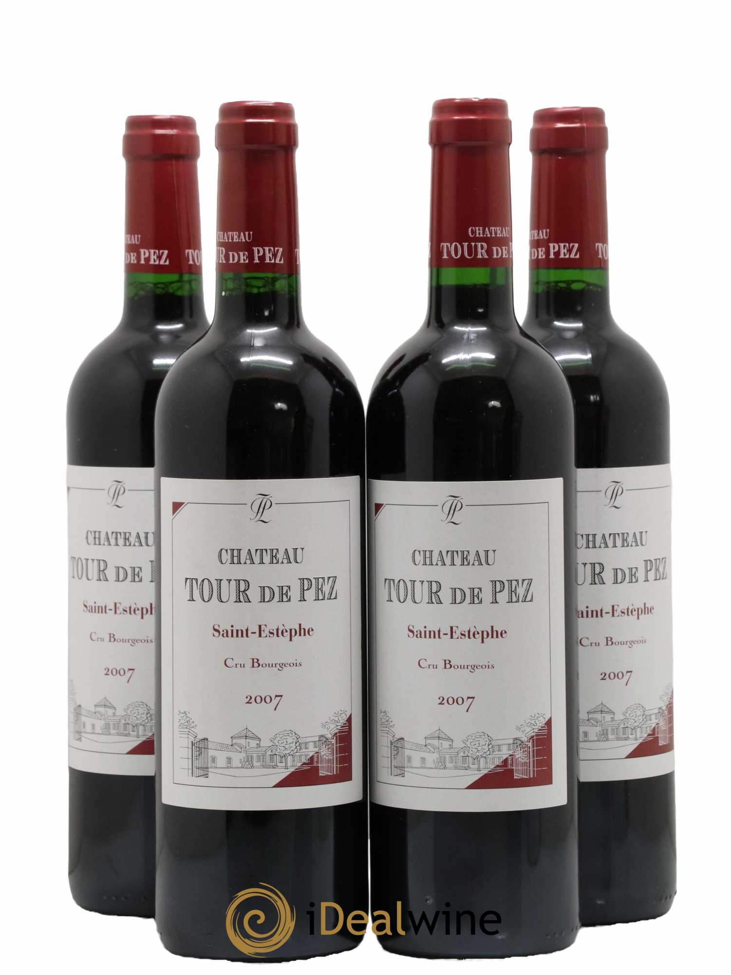 Château Tour de Pez Cru Bourgeois 2007 - Lot de 4 bouteilles - 0
