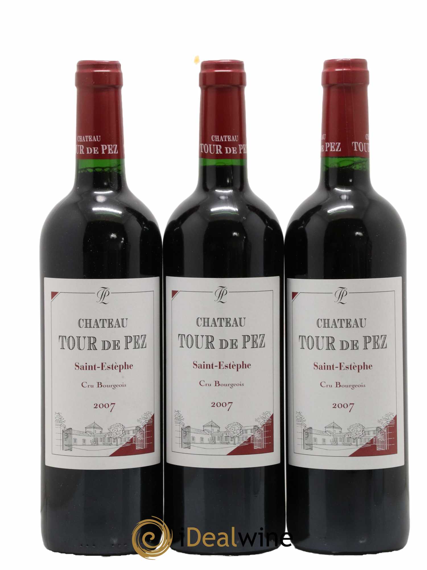 Château Tour de Pez Cru Bourgeois 2007 - Lot de 3 bouteilles - 0