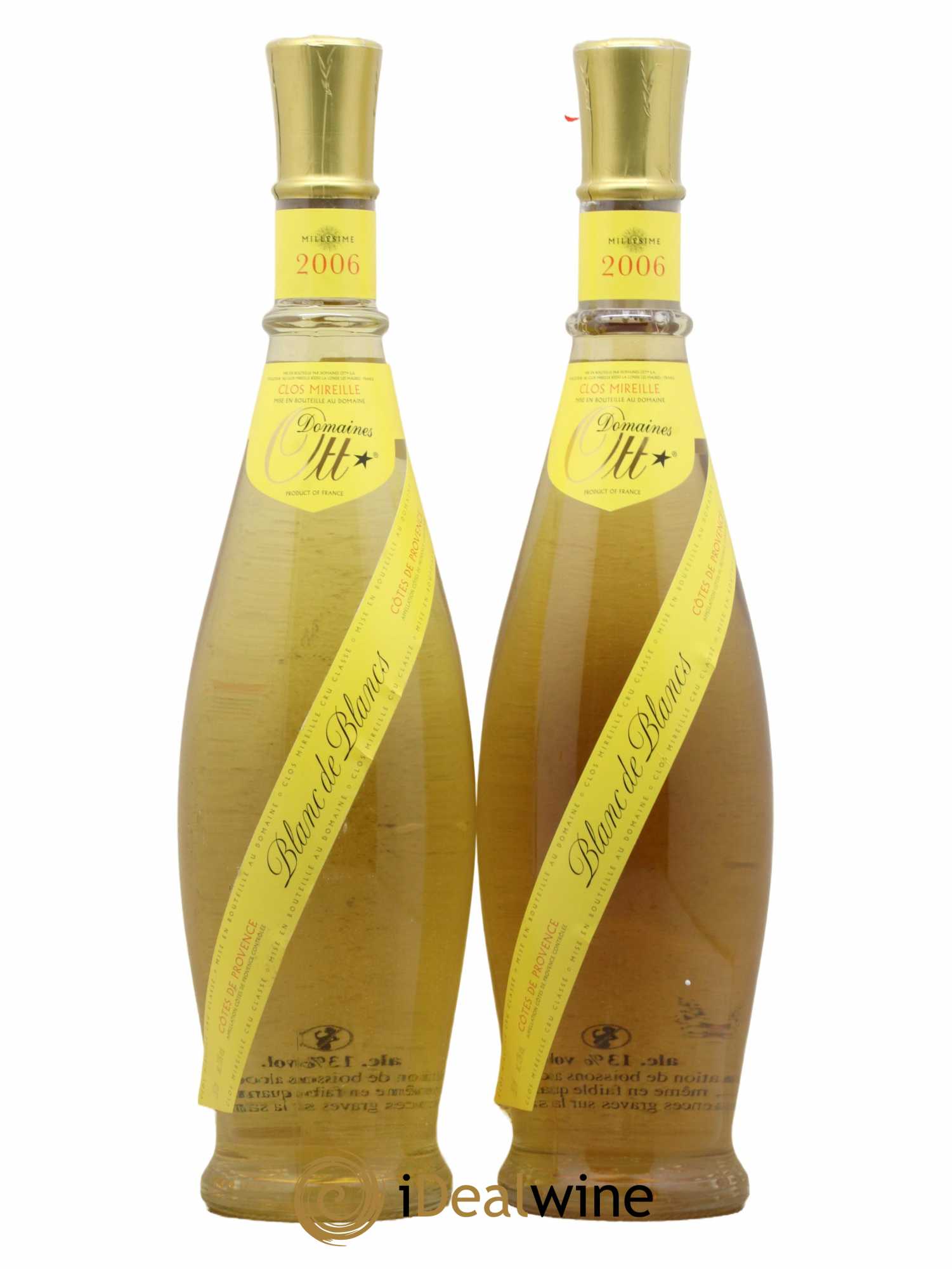 Côtes de Provence Domaines Ott Clos Mireille Blanc de Blancs 2006 - Lot de 2 bouteilles - 0