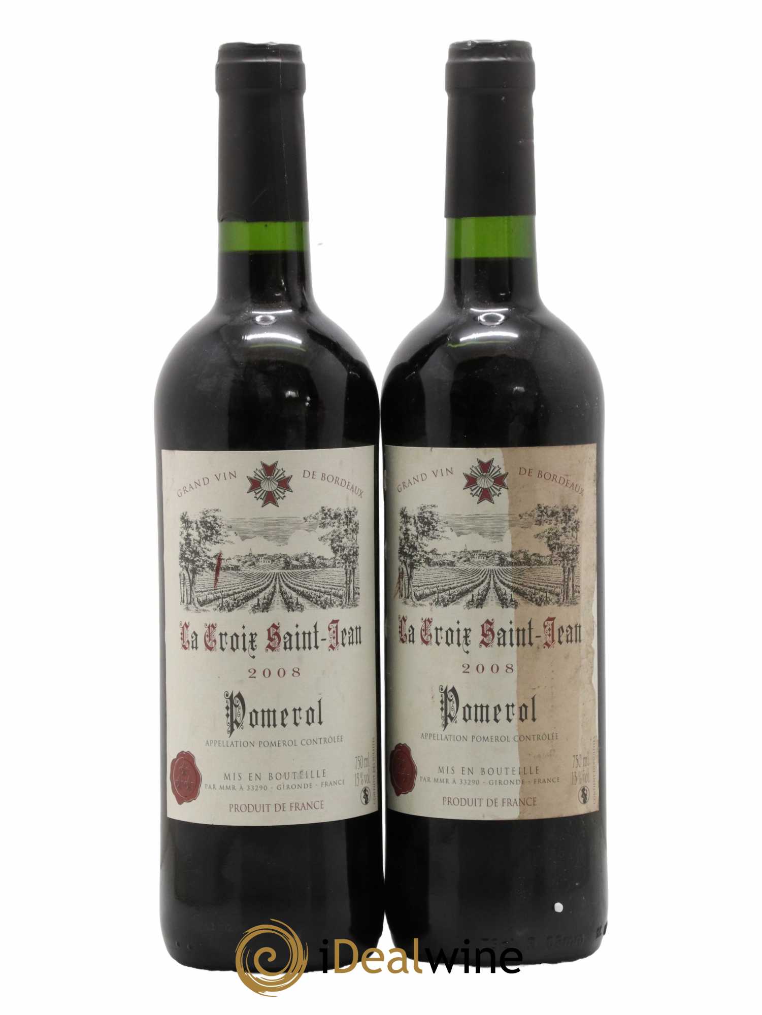 Pomerol La Croix Saint-Jean 2008 - Lot de 2 bouteilles - 0