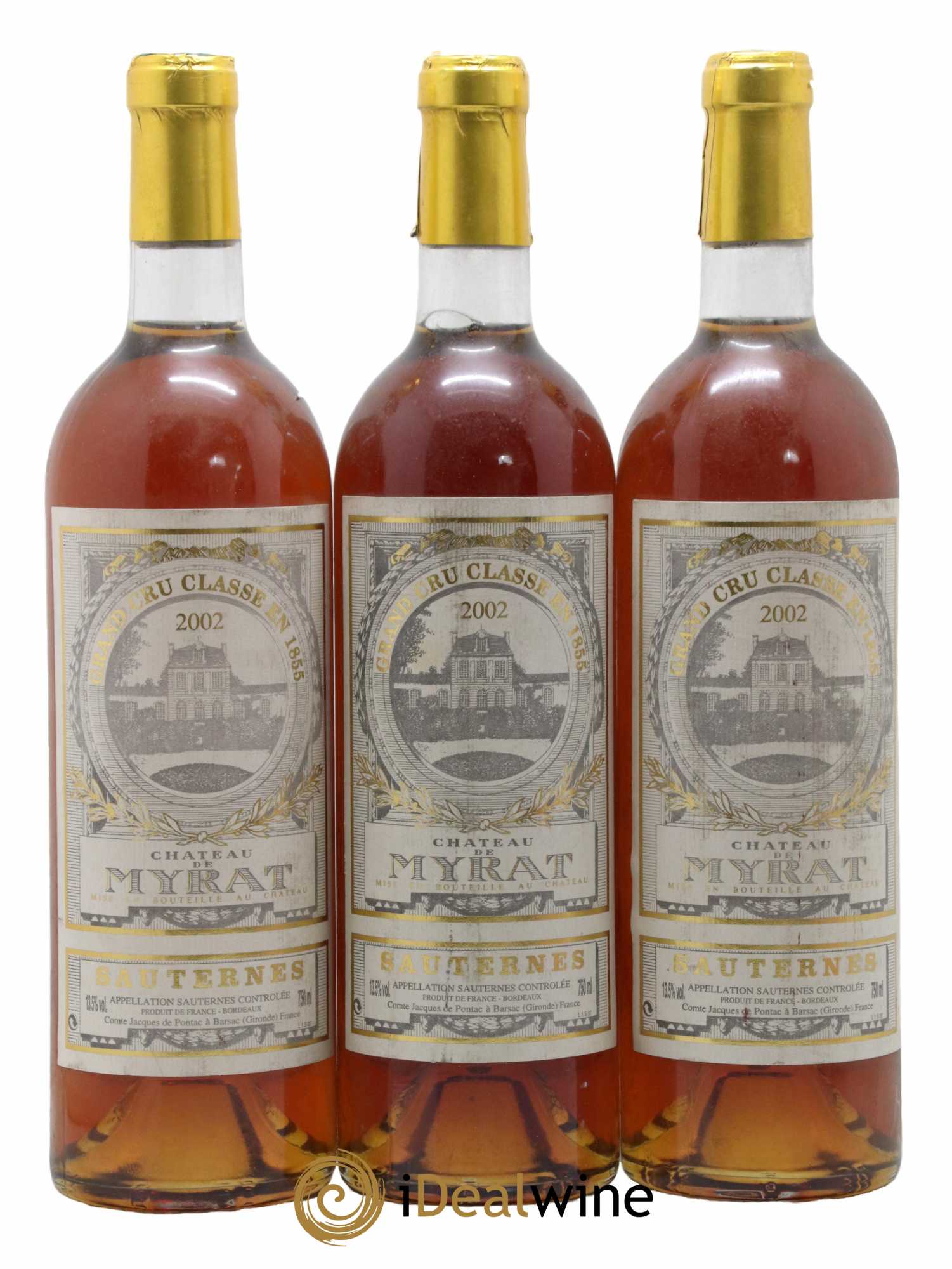 Château de Myrat 2ème Grand Cru Classé 2002 - Lotto di 3 bottiglie - 0