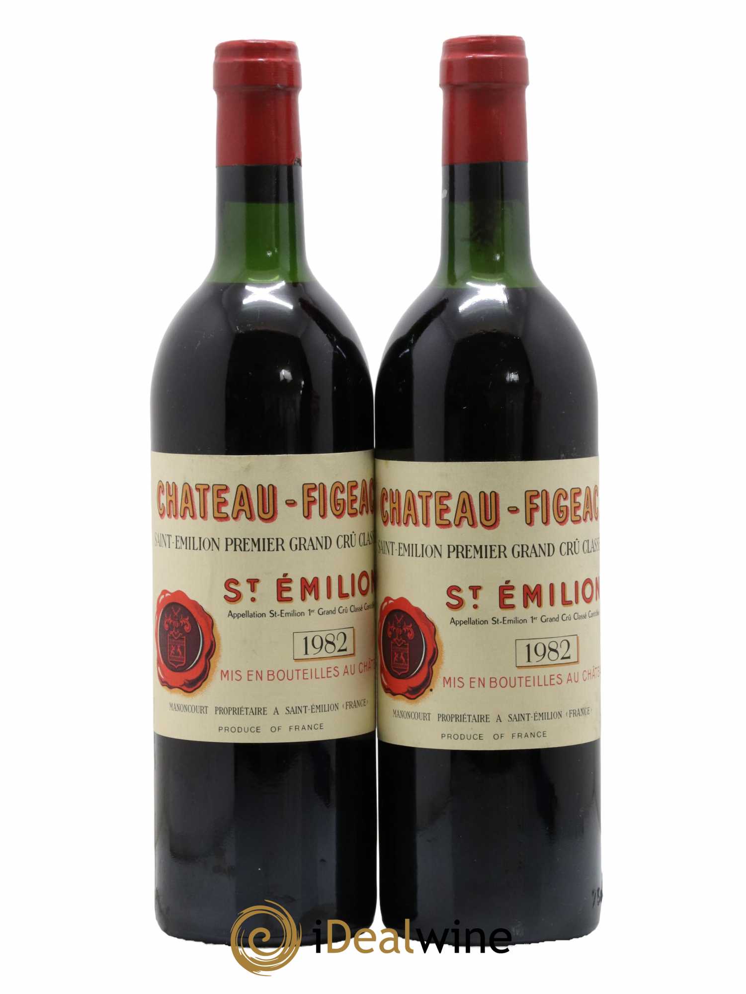 Château Figeac 1er Grand Cru Classé A 1982 - Lot de 2 bouteilles - 0