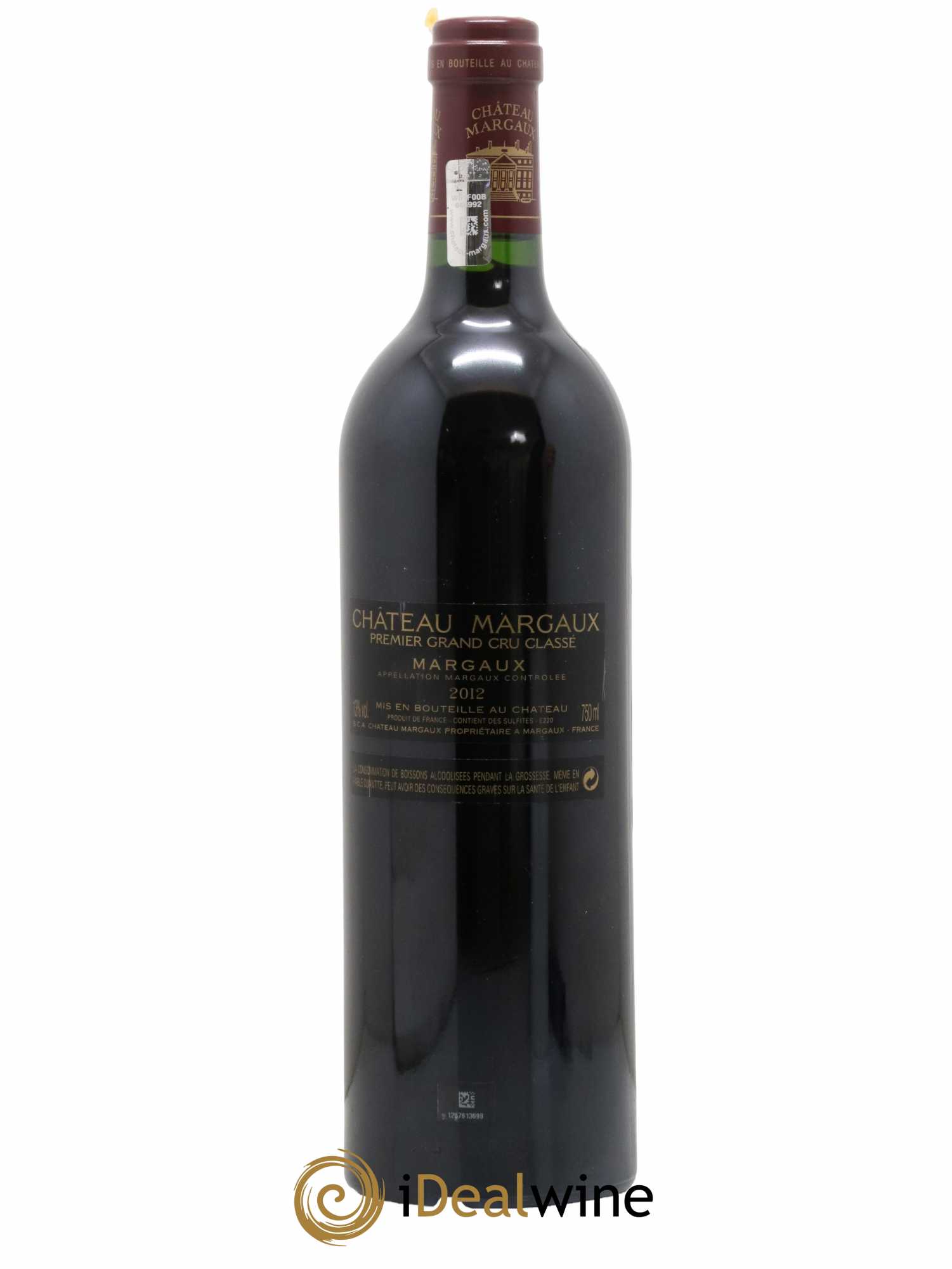 Château Margaux 1er Grand Cru Classé 2012 - Lot de 1 bouteille - 1