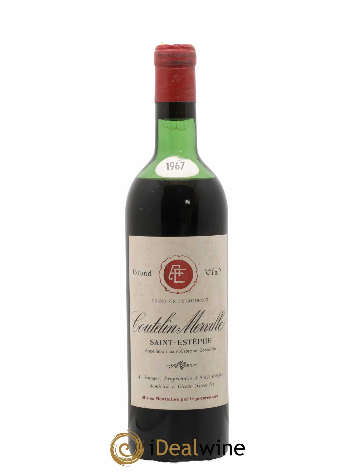 Château Coutelin-Merville Cru Bourgeois 1967 - Lot de 1 bouteille - 0