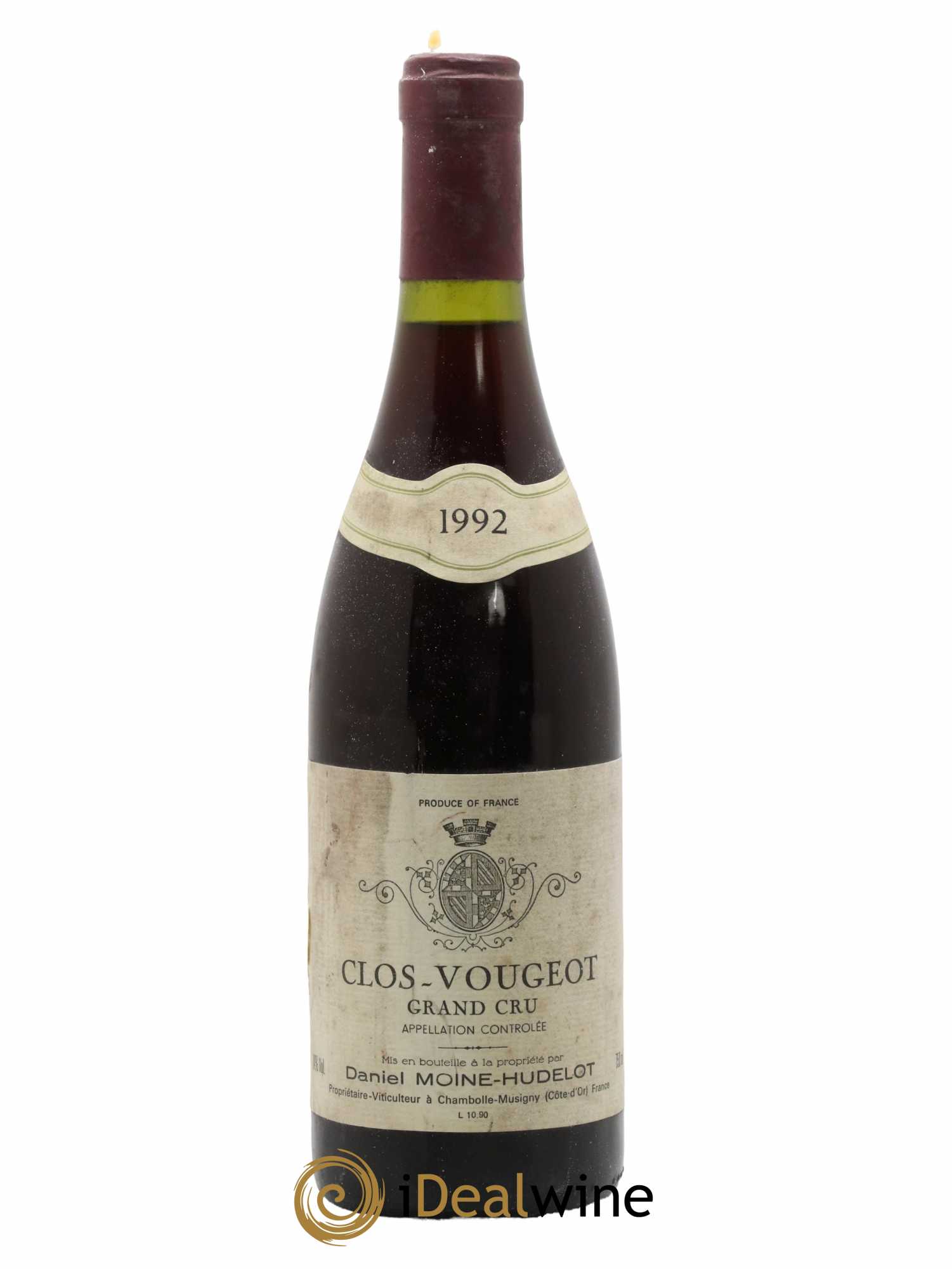 Clos de Vougeot Grand Cru Moine-Hudelot (Domaine) 1992 - Lot de 1 bouteille - 0