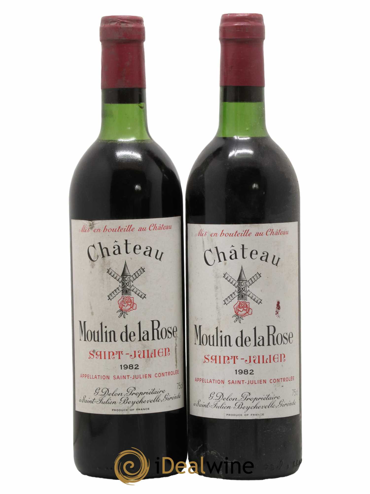 Château Moulin de la Rose Cru Bourgeois 1982 - Lot de 2 bouteilles - 0