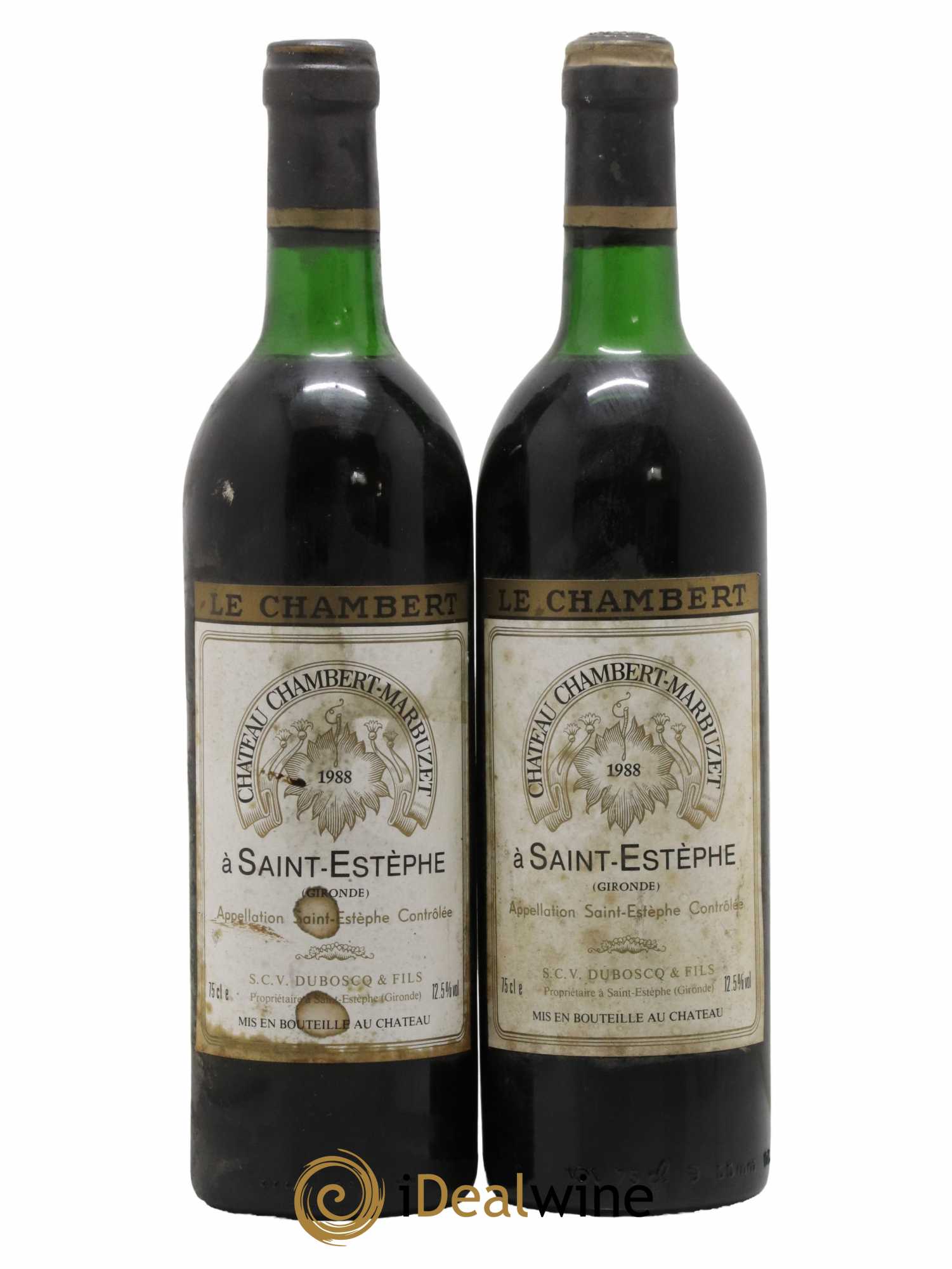 Château Chambert-Marbuzet Cru Bourgeois 1988 - Lot de 2 bouteilles - 0