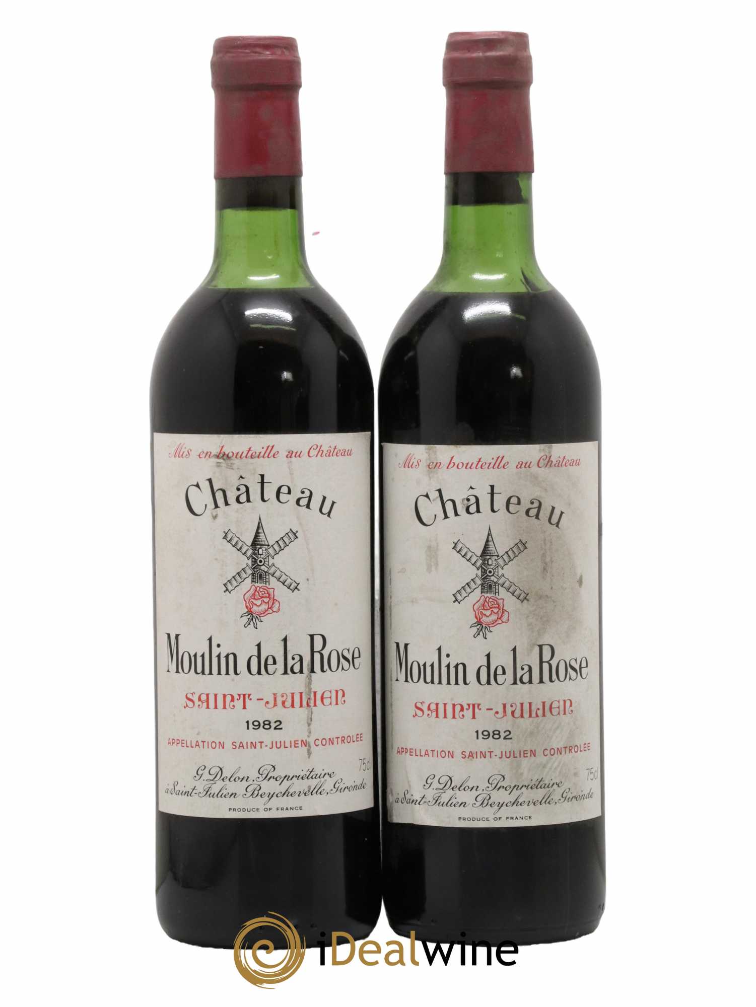 Château Moulin de la Rose Cru Bourgeois 1982 - Lot de 2 bouteilles - 0
