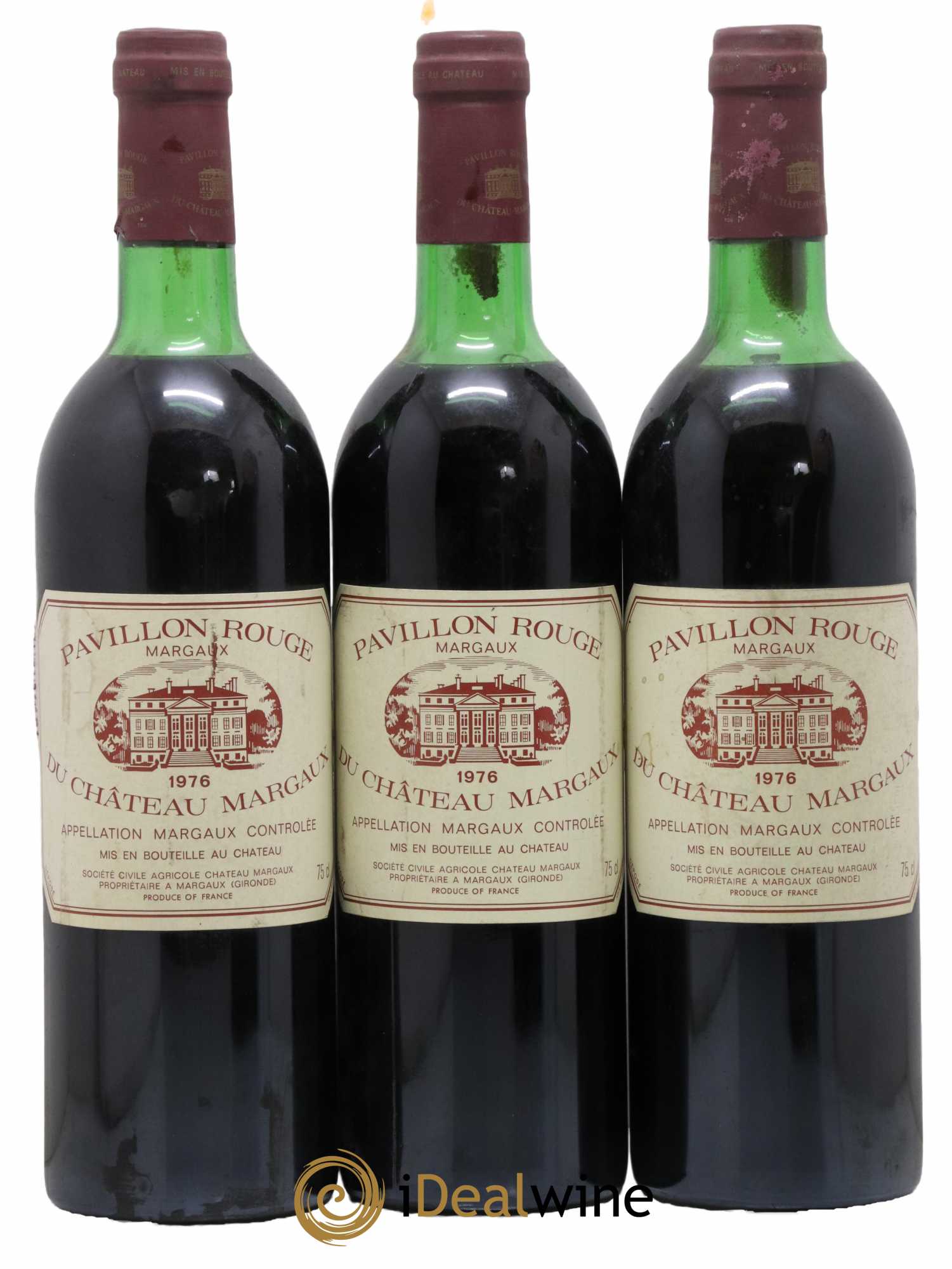 Pavillon Rouge du Château Margaux Second Vin 1976 - Lot of 3 bottles - 0