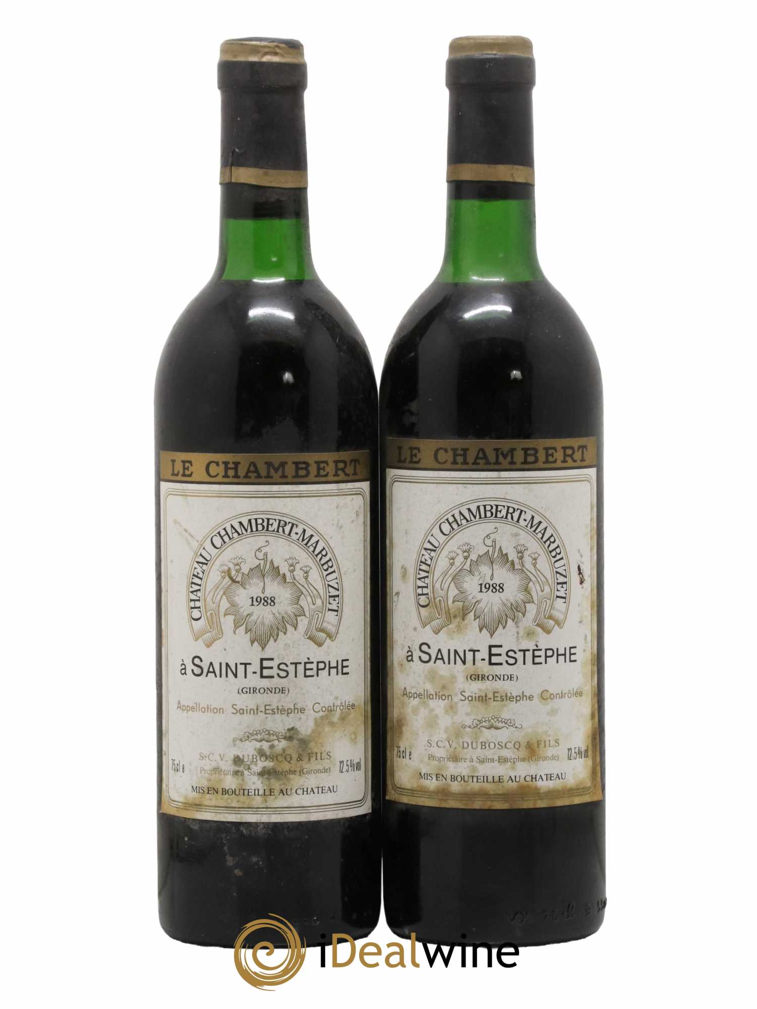 Château Chambert-Marbuzet Cru Bourgeois 1988 - Lot de 2 bouteilles - 0