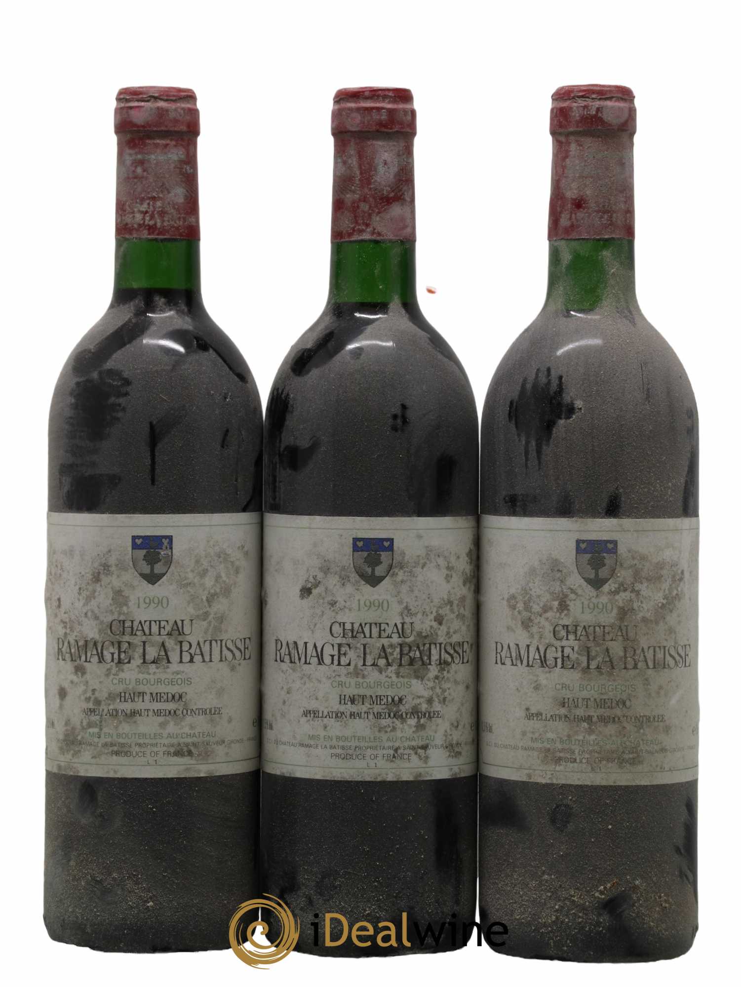 Château Ramage la Bâtisse Cru Bourgeois 1990 - Posten von 3 Flaschen - 0