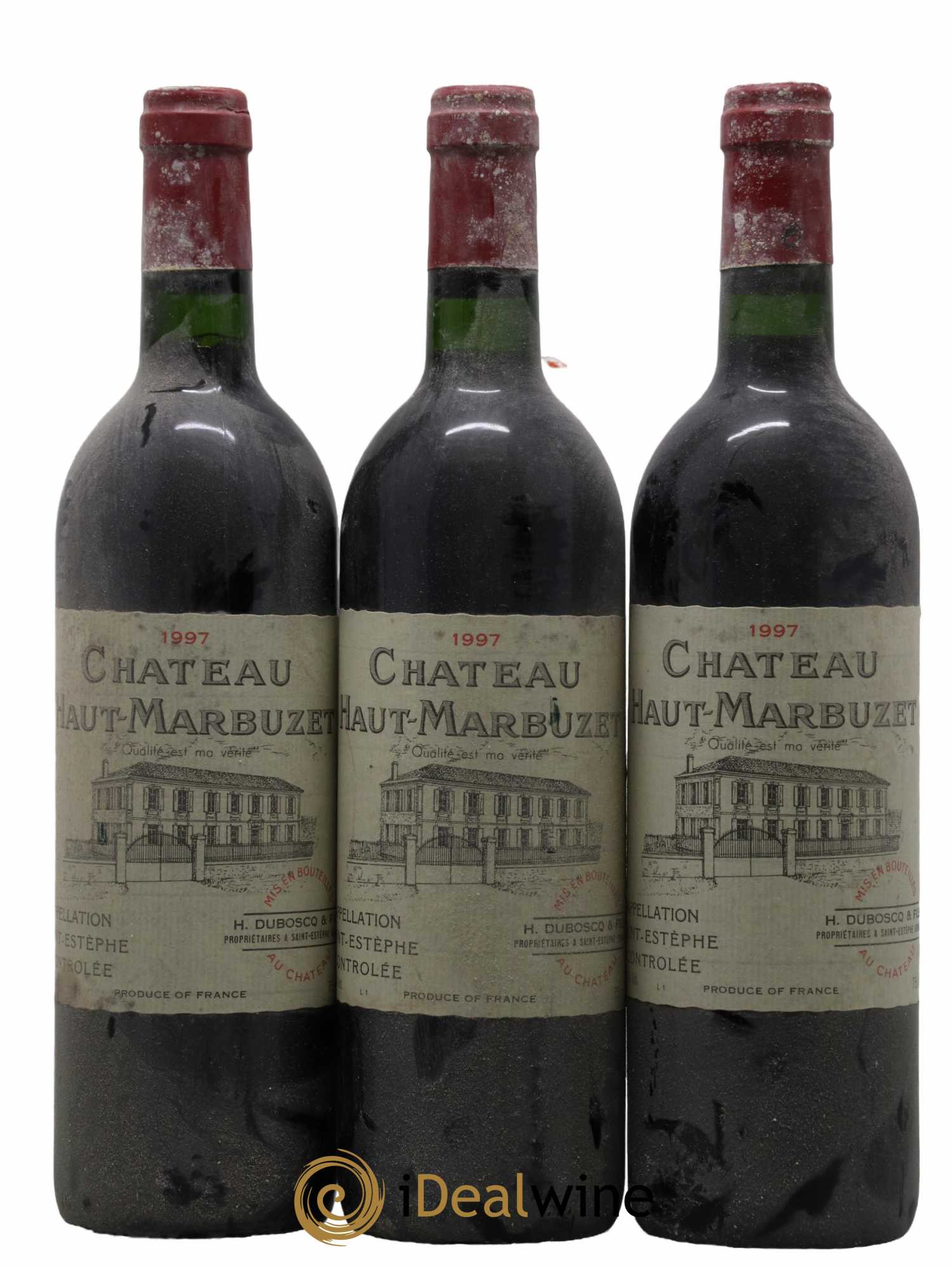 Château Haut Marbuzet 1997 - Lot de 3 bouteilles - 0