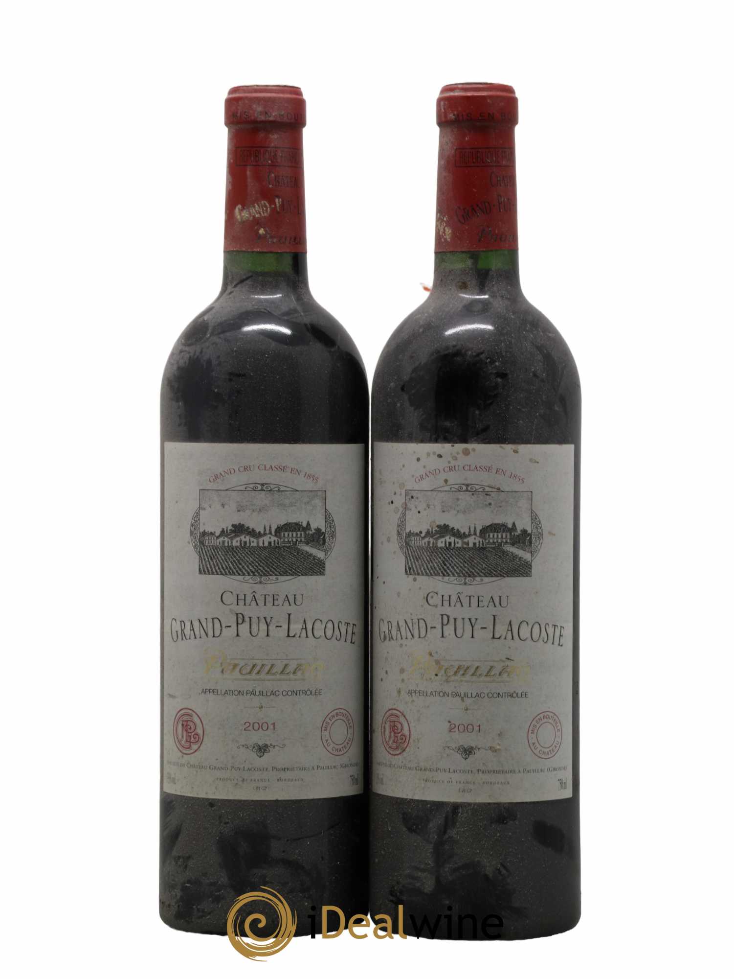 Château Grand Puy Lacoste 5ème Grand Cru Classé 2001 - Lot de 2 bouteilles - 0