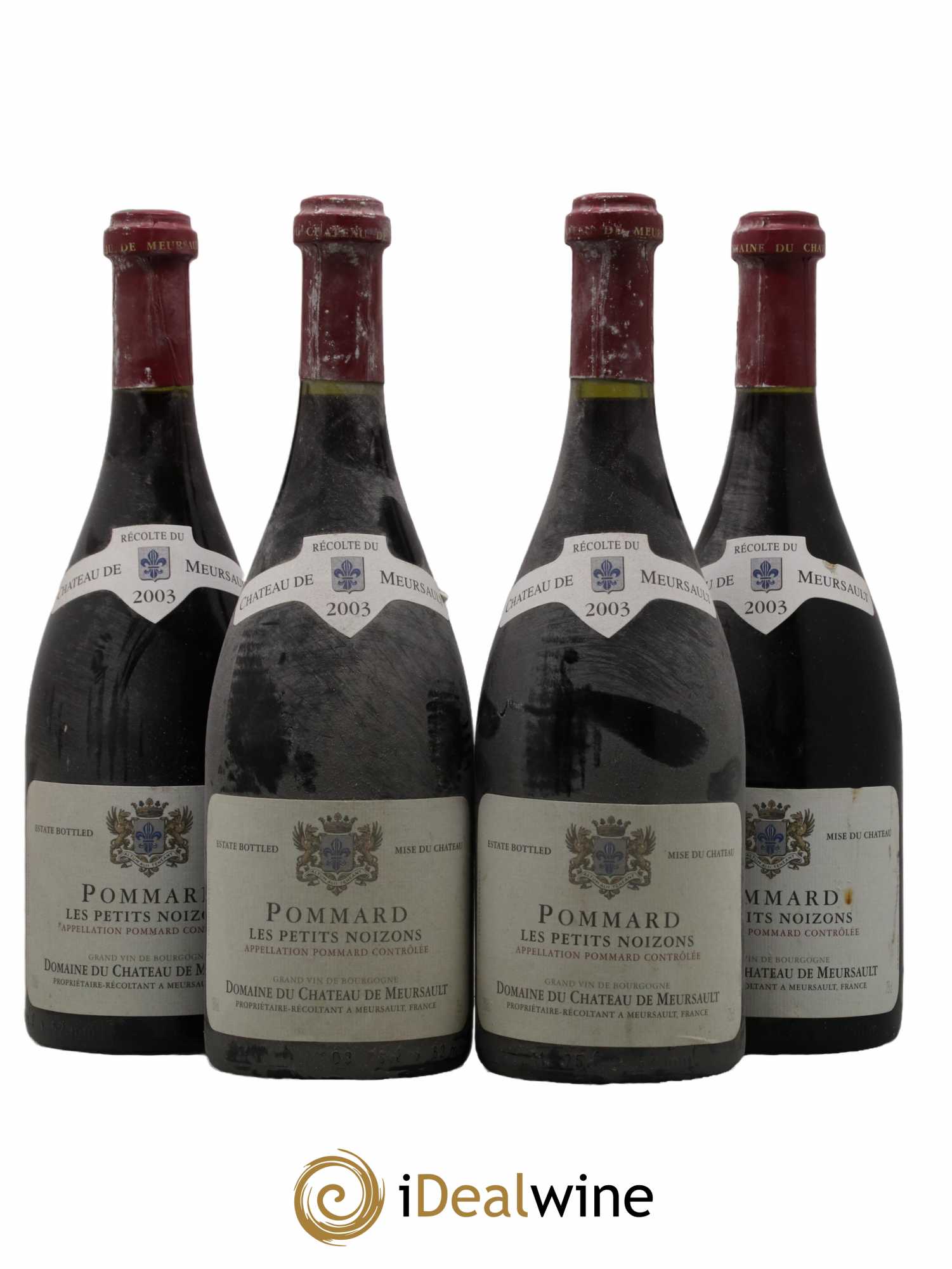 Pommard Les Petits Noizons Château de Meursault 2003 - Lot of 4 bottles - 0