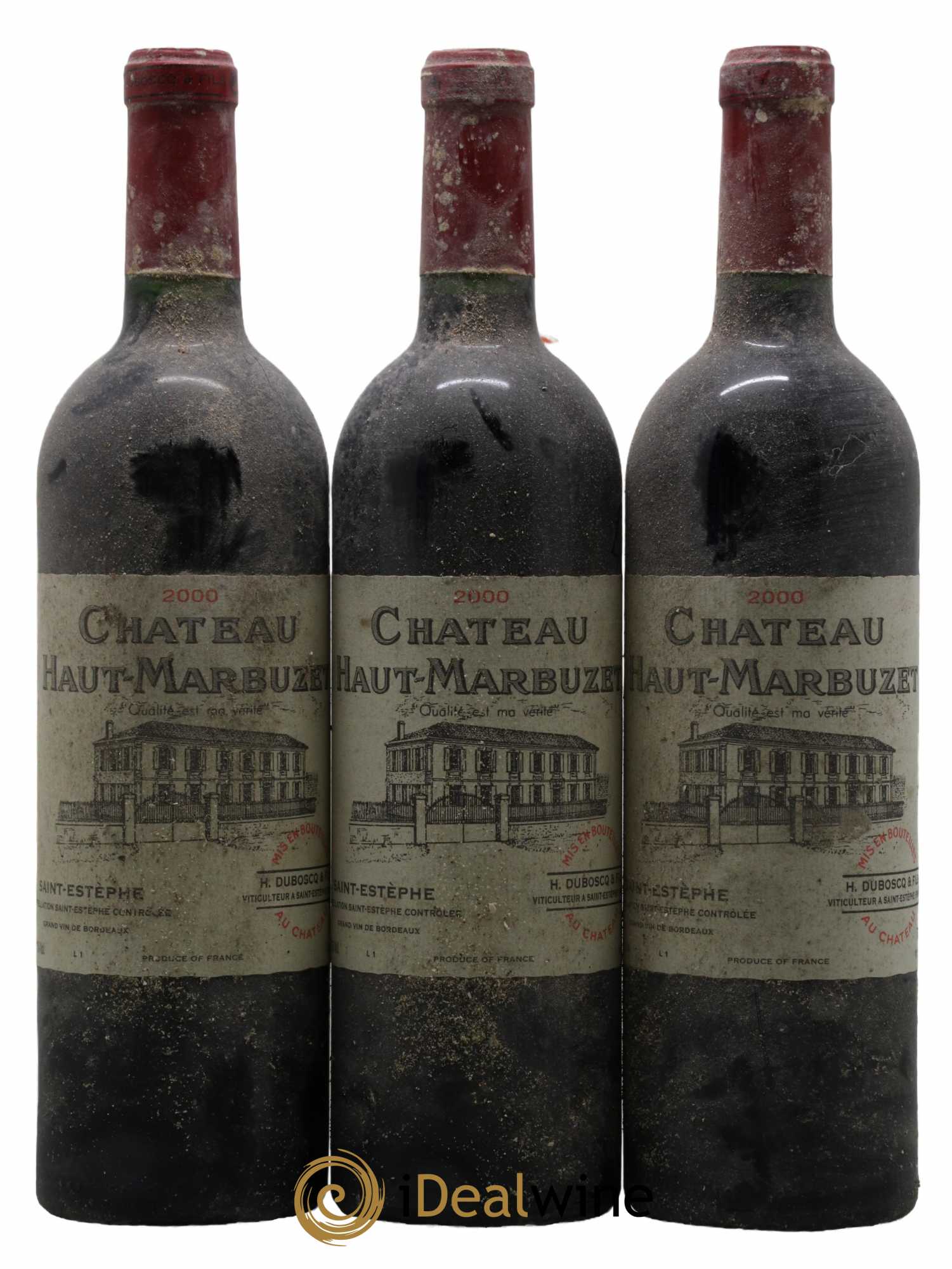 Château Haut Marbuzet 2000 - Lot de 3 bouteilles - 0