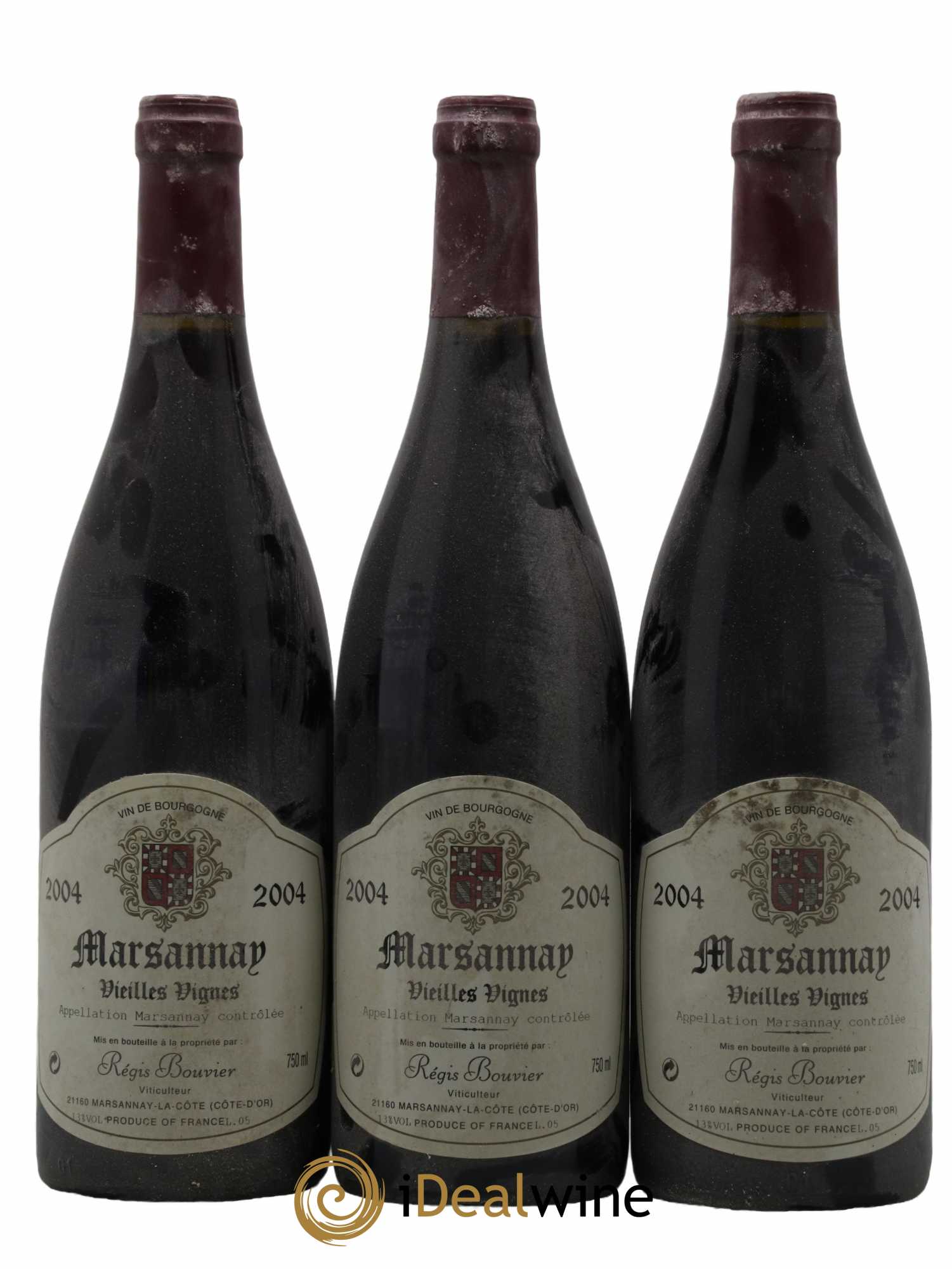 Marsannay Vieilles Vignes Regis Bouvier 2004 - Lot de 3 bouteilles - 0