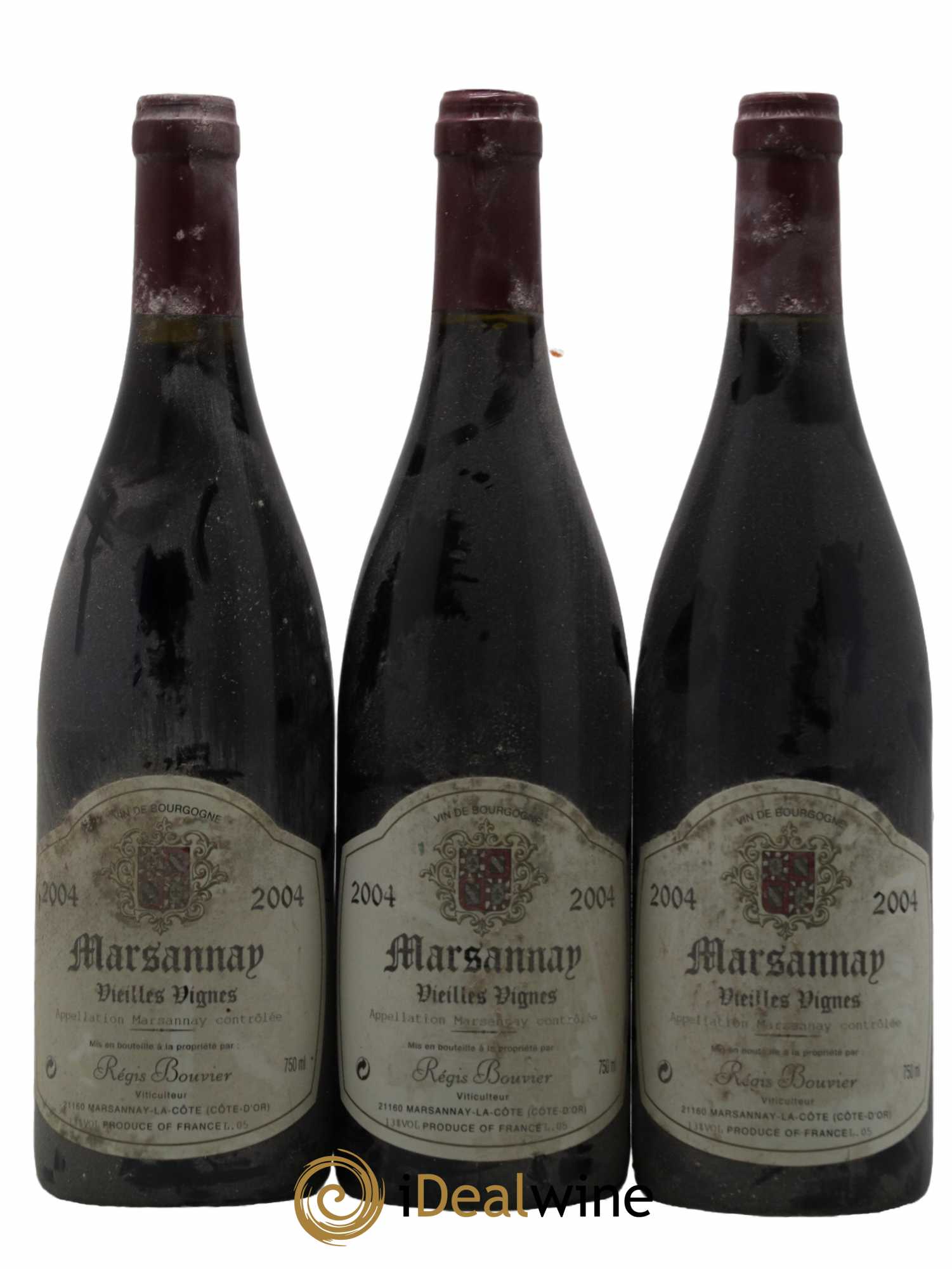 Marsannay Vieilles Vignes Regis Bouvier 2004 - Lot de 3 bouteilles - 0