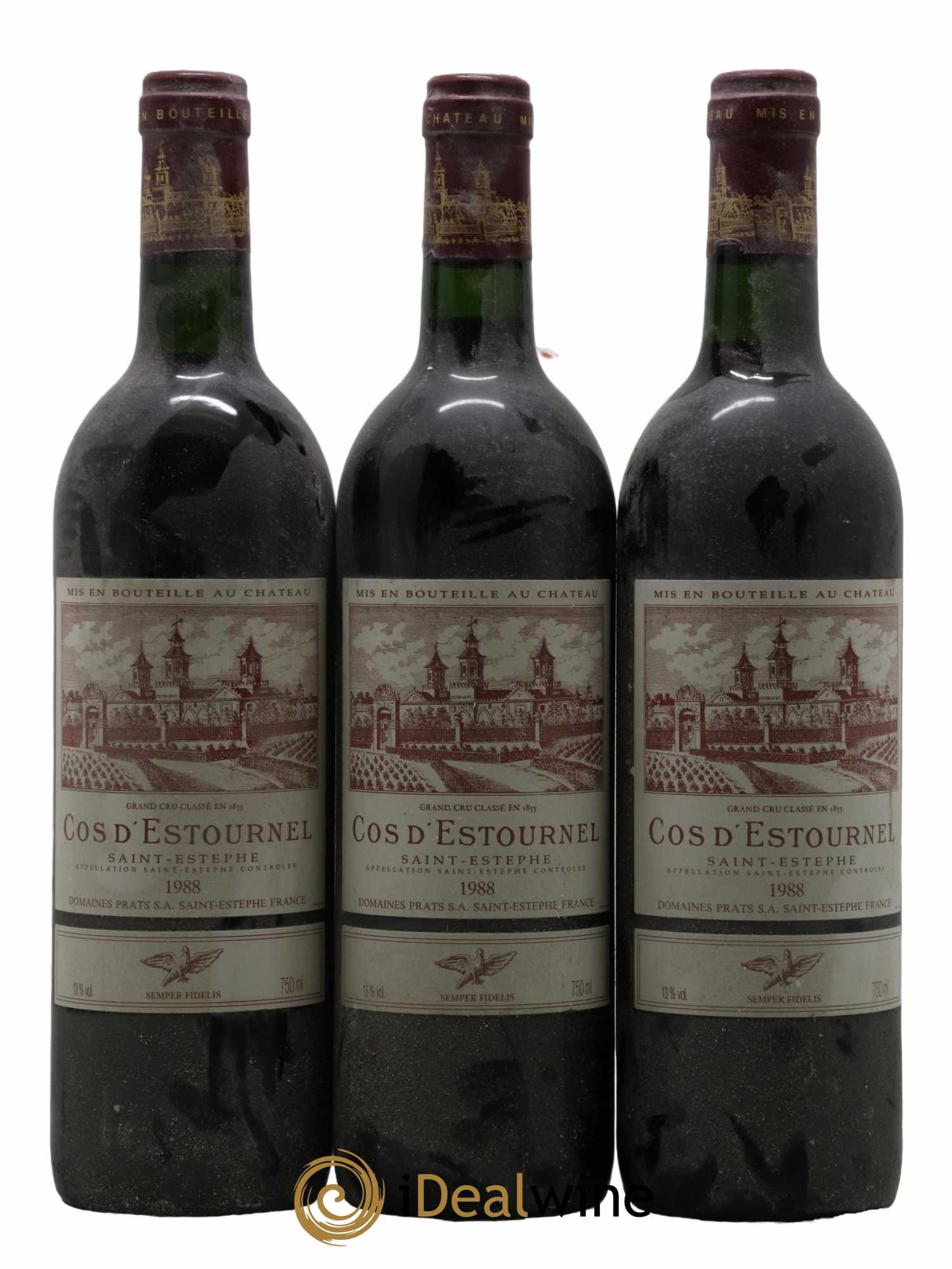 Cos d'Estournel 2ème Grand Cru Classé 1988 - Lot de 3 bouteilles - 0
