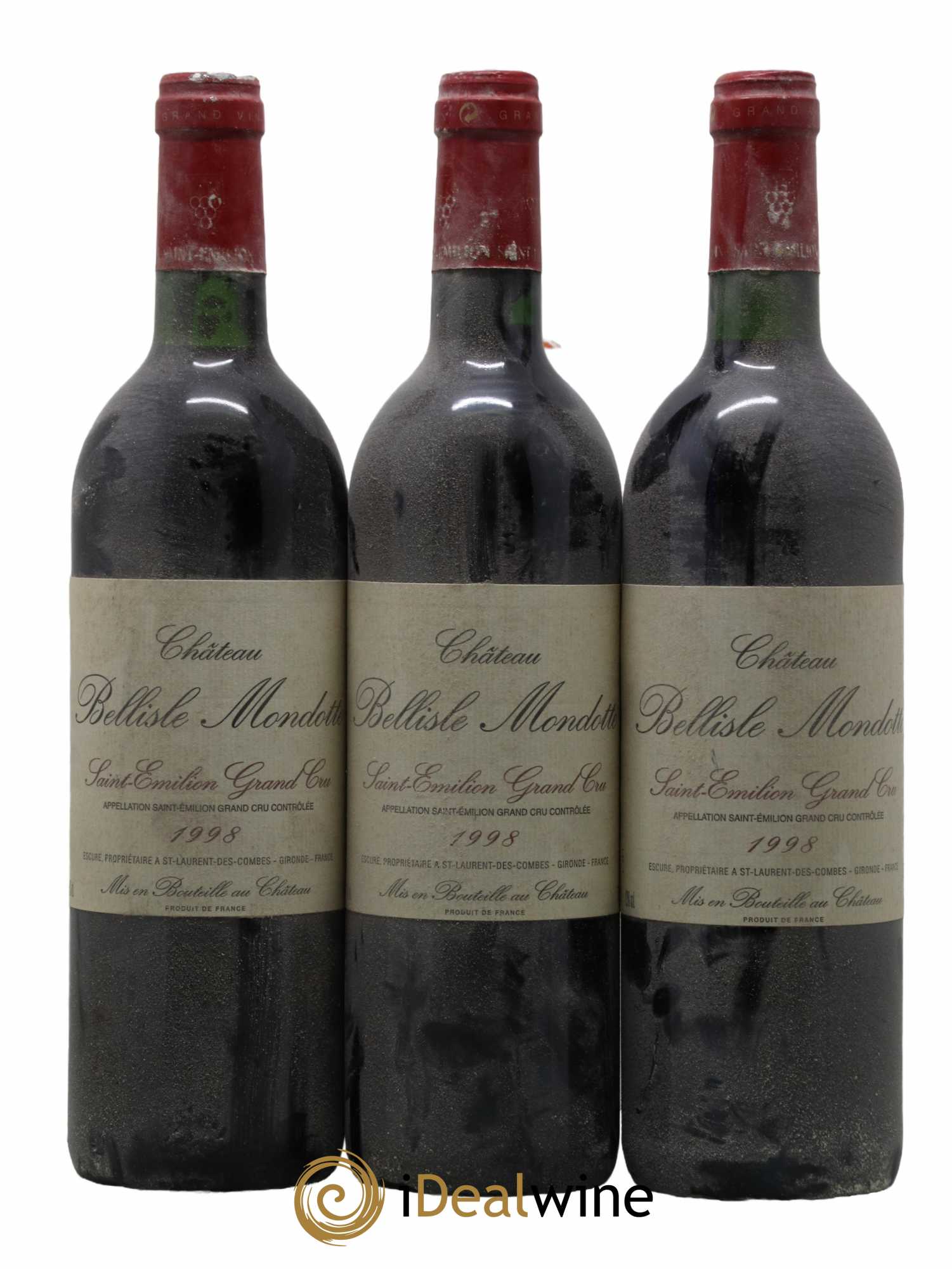 Château Bellisle Mondotte 1998 - Lot de 3 bouteilles - 0