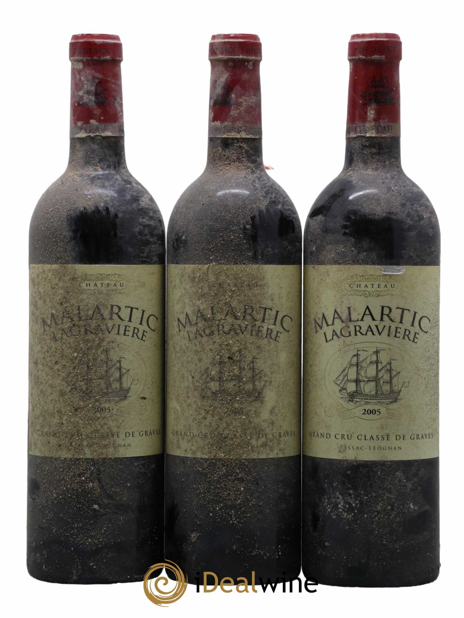 Château Malartic-Lagravière Cru Classé de Graves 2005 - Lot de 3 bouteilles - 0