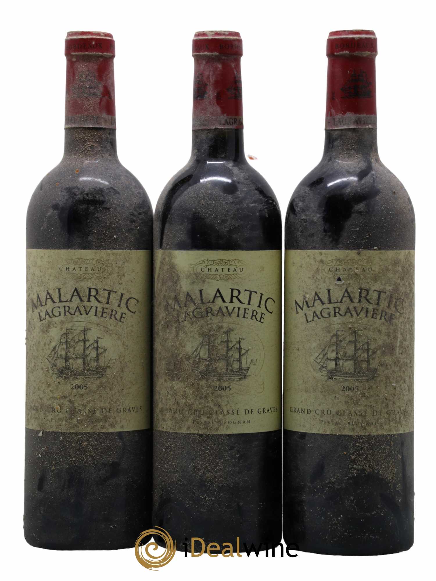 Château Malartic-Lagravière Cru Classé de Graves 2005 - Lot de 3 bouteilles - 0