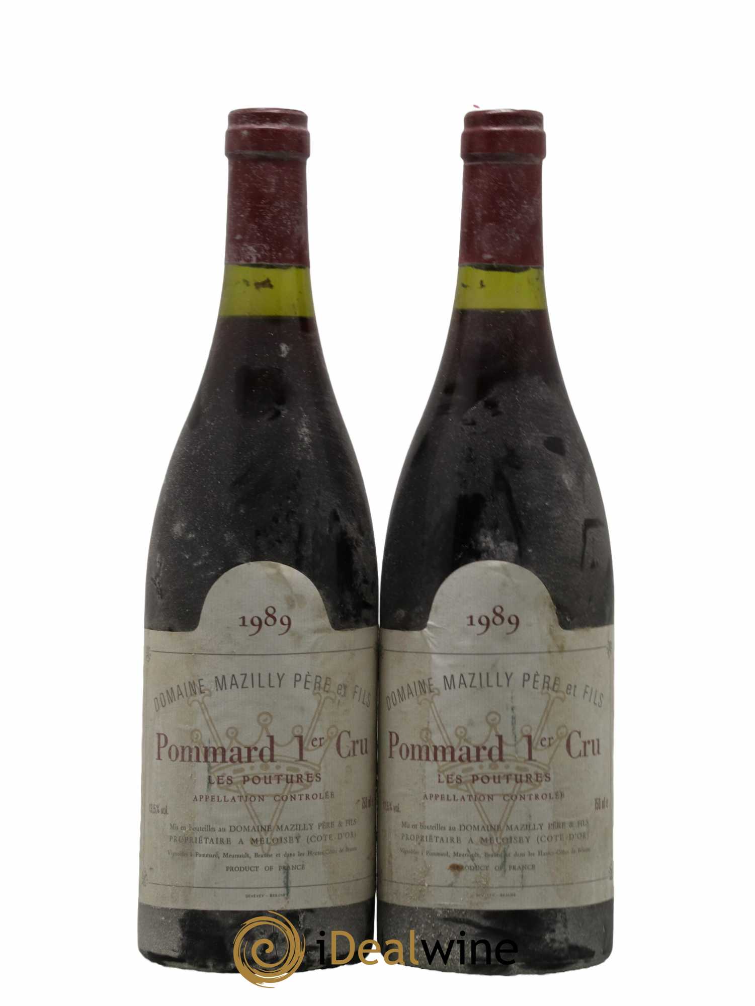 Pommard 1er Cru Les Poutures Mazilly 1989 - Lot de 2 bouteilles - 0