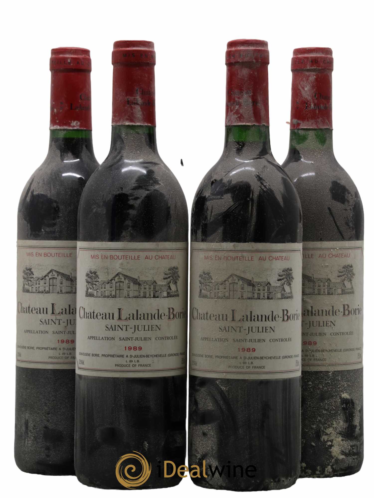 Château Lalande Borie 1989 - Lot de 4 bouteilles - 0