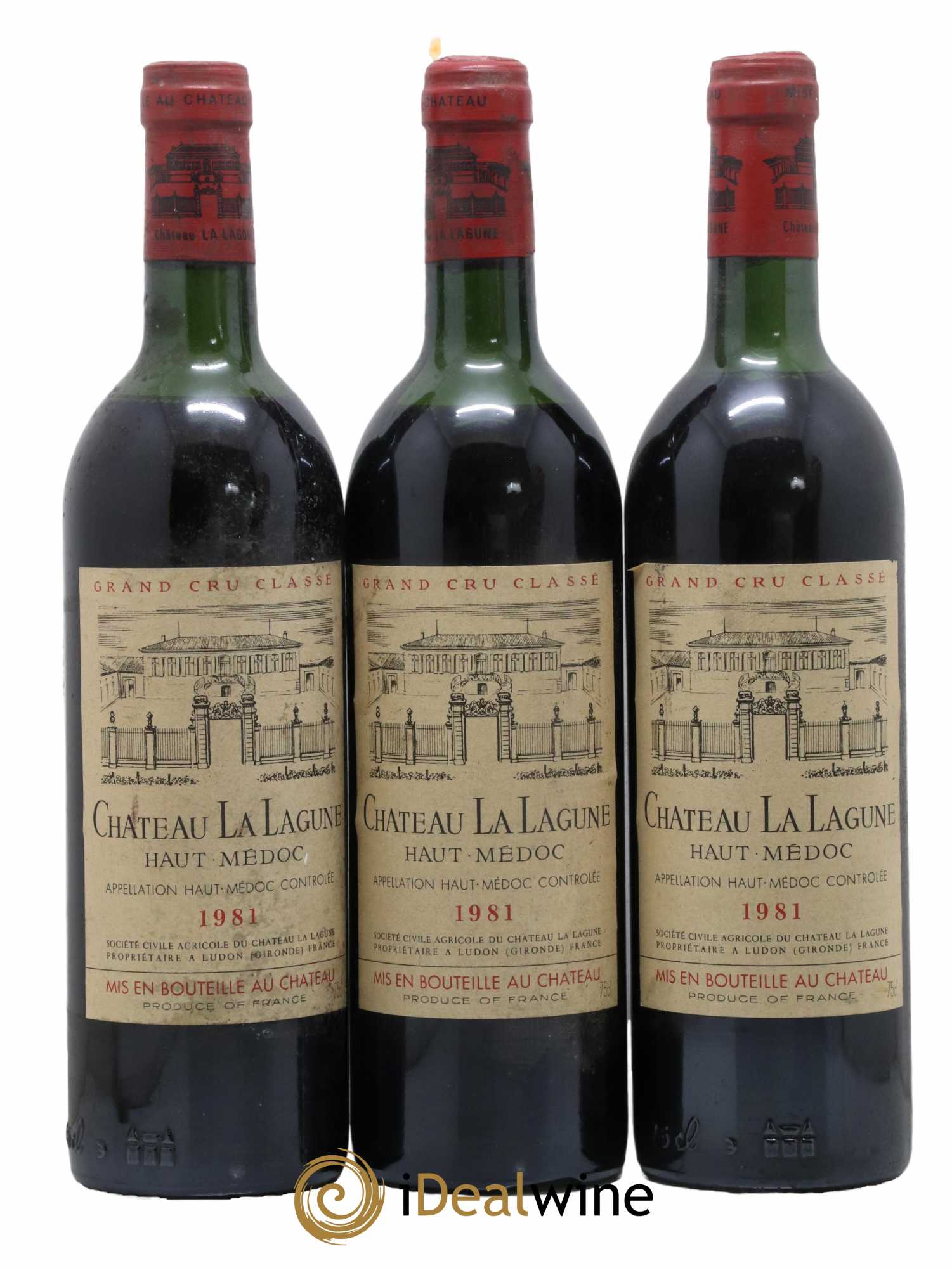 Château la Lagune 3ème Grand Cru Classé 1981 - Lot de 3 bouteilles - 0