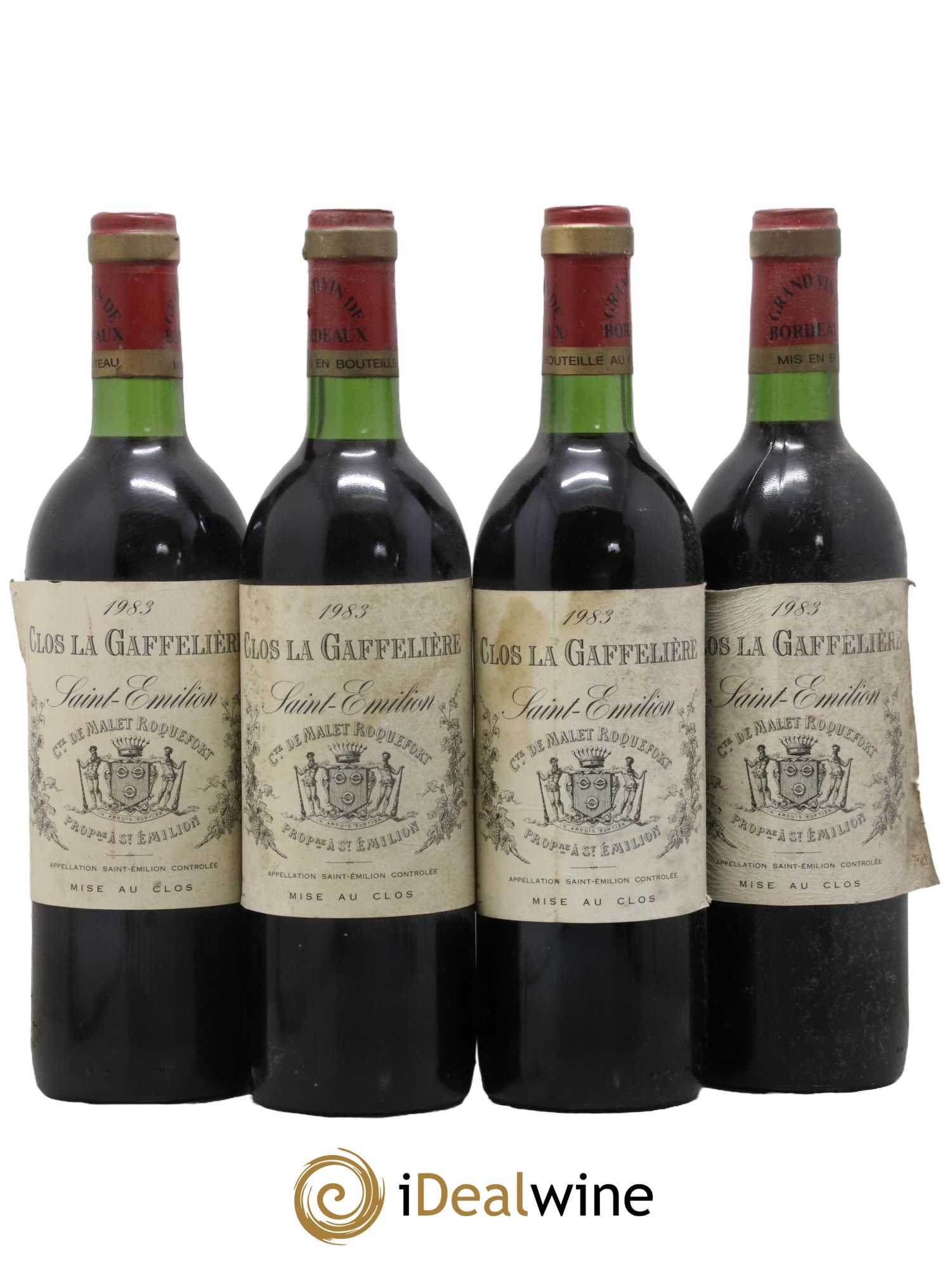 Clos la Gaffelière 1983 - Lot de 4 bouteilles - 0