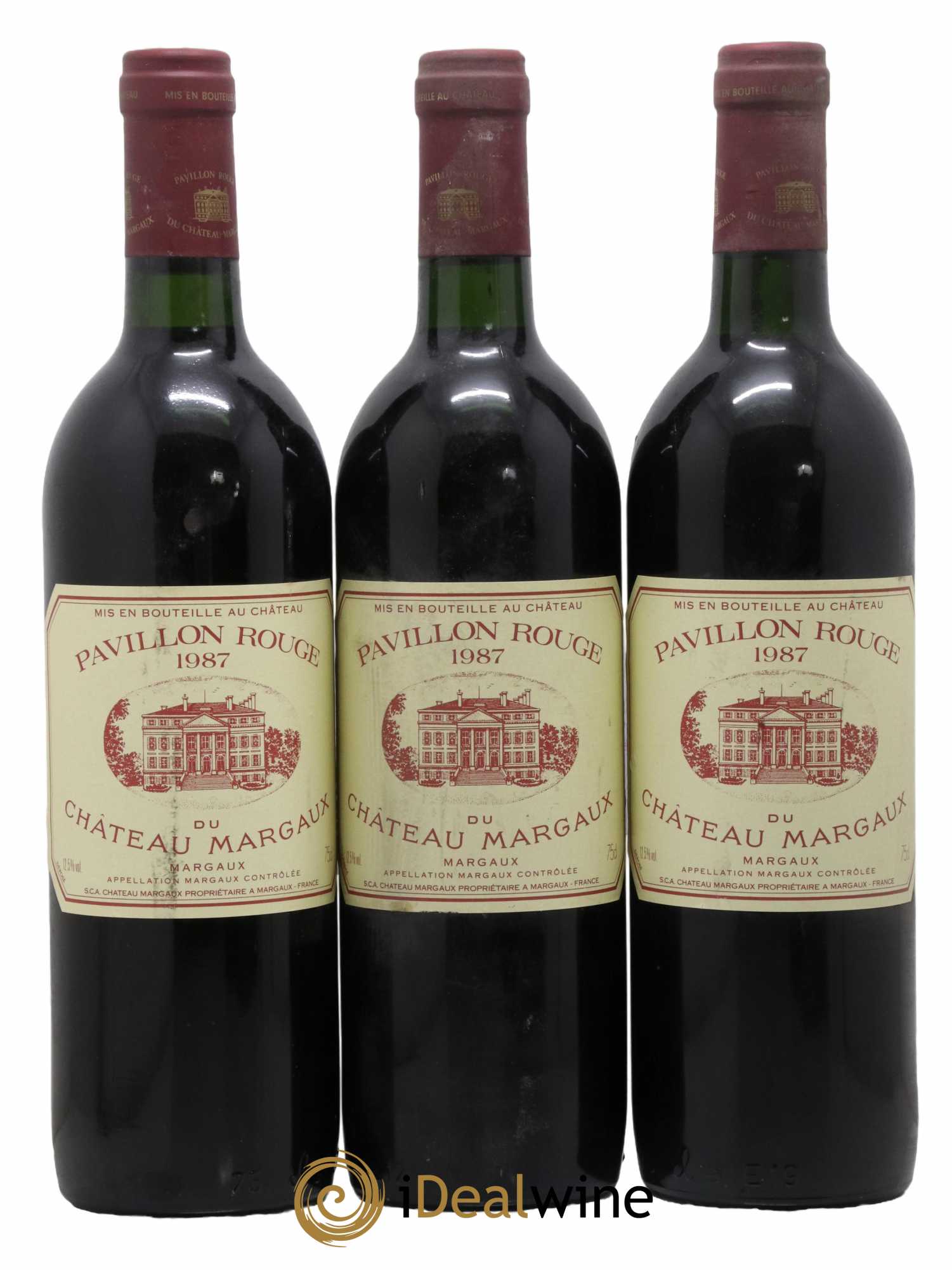 Pavillon Rouge du Château Margaux Second Vin 1987 - Lot de 3 bouteilles - 0
