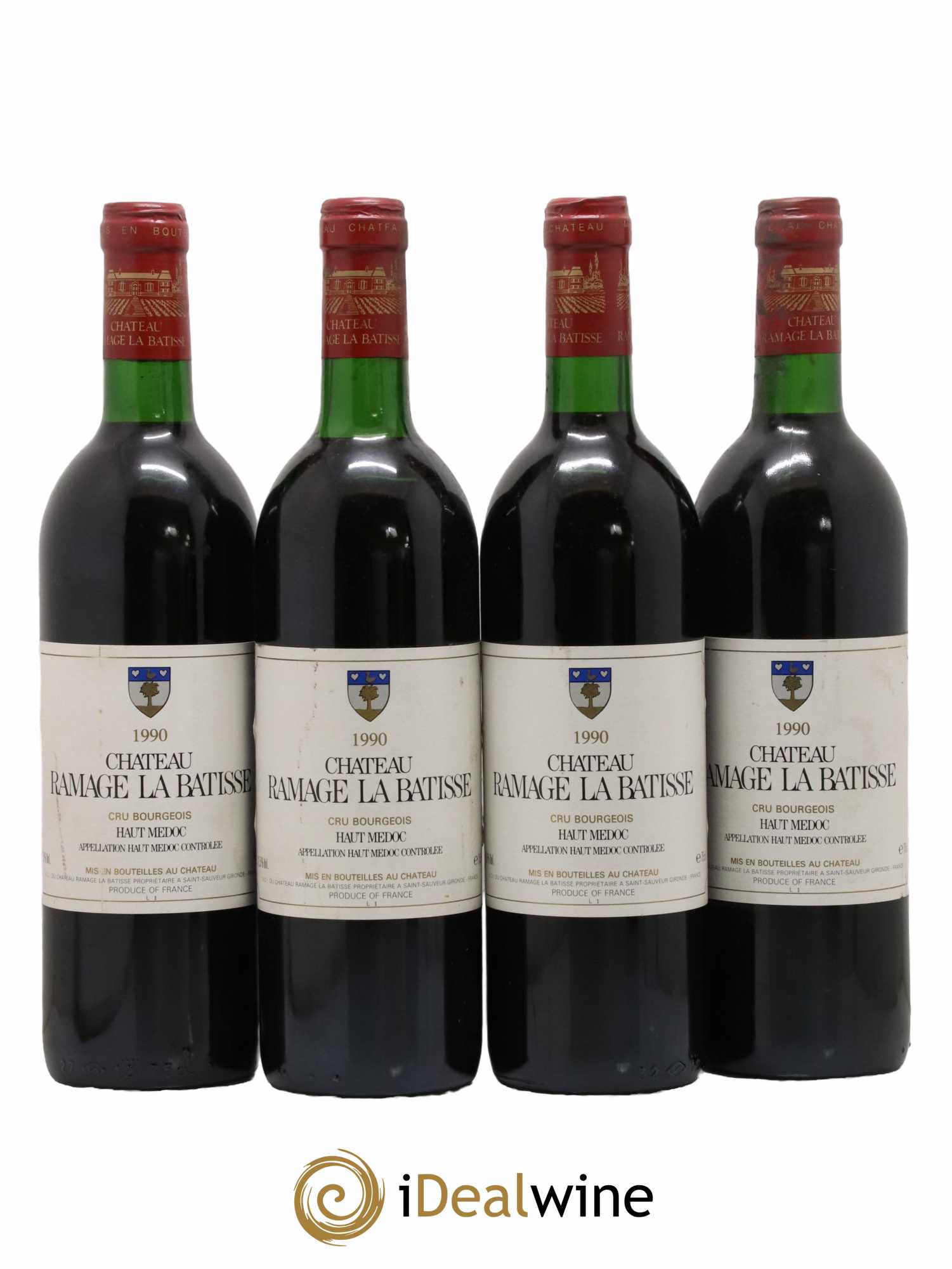 Haut Médoc Château Ramage La Batisse 1990 - Lot de 4 bouteilles - 0